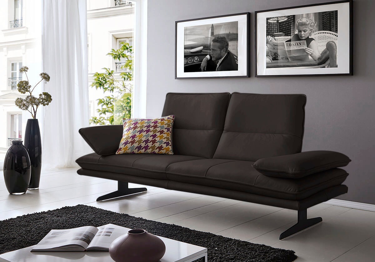 W.SCHILLIG 2-Sitzer "broadway, Designsofa mit tollem Sitzkomfort, Breite 216cm" Sitztiefenverstellung, Kopfteil- & Seitenteilverstellung, Breite 216cm