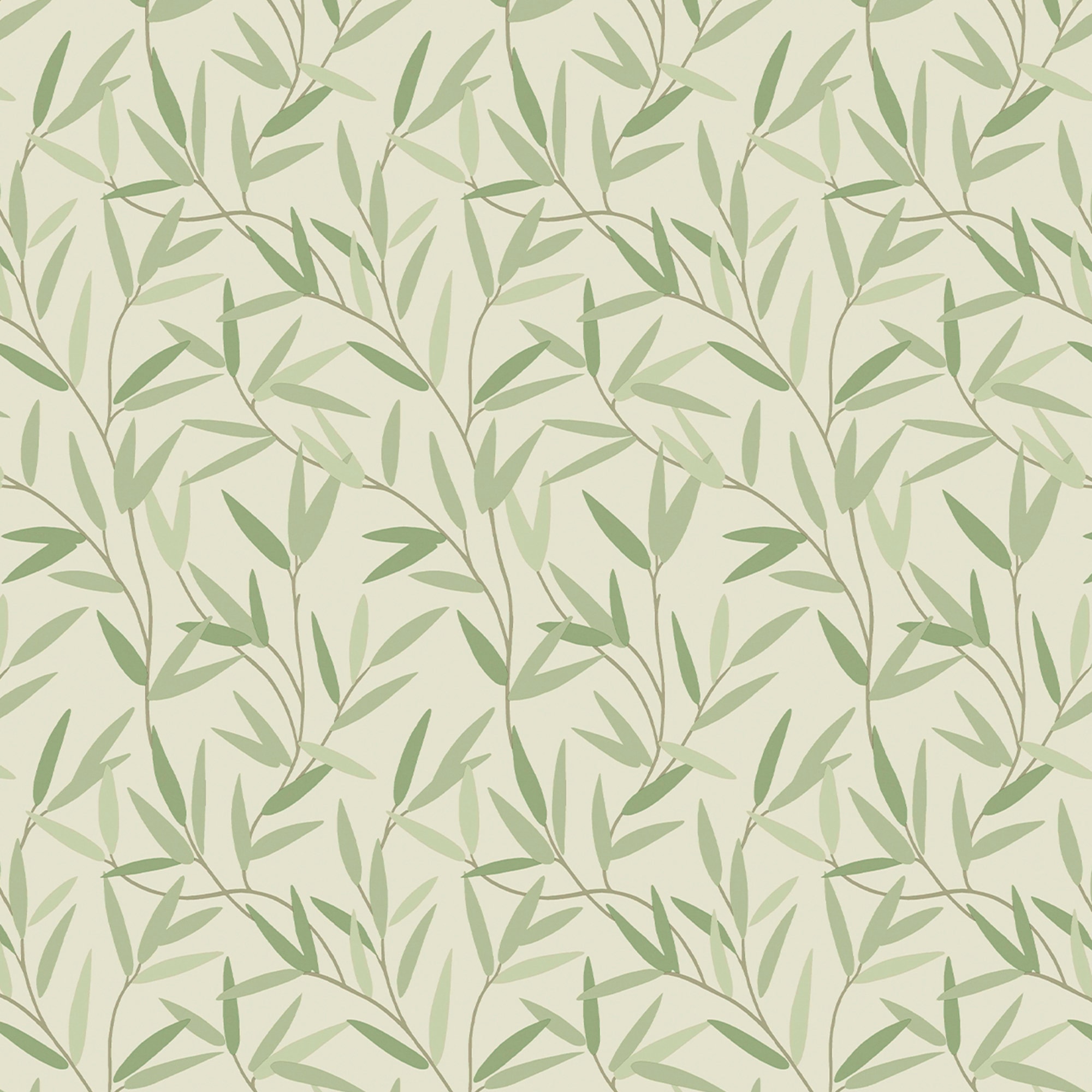 LAURA ASHLEY Vliestapete "Willow Leaf" gemustert glatt FSC zertifiziert, mit lebhaftem Druck, 10 Meter Länge