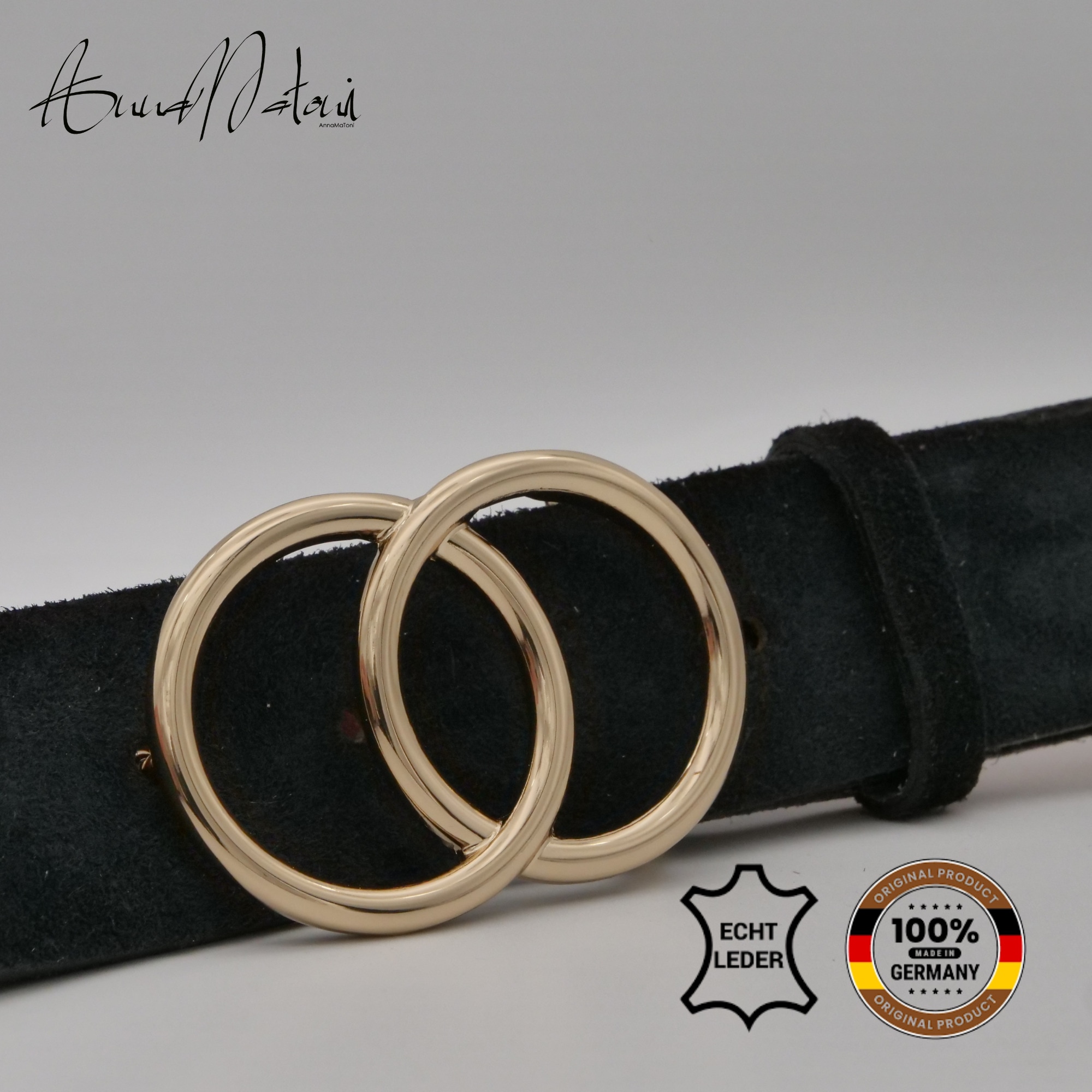 AnnaMatoni Ledergürtel »AnnaMatoni Damen Ledergürtel in hochwertigem Velour Leder 4cm«