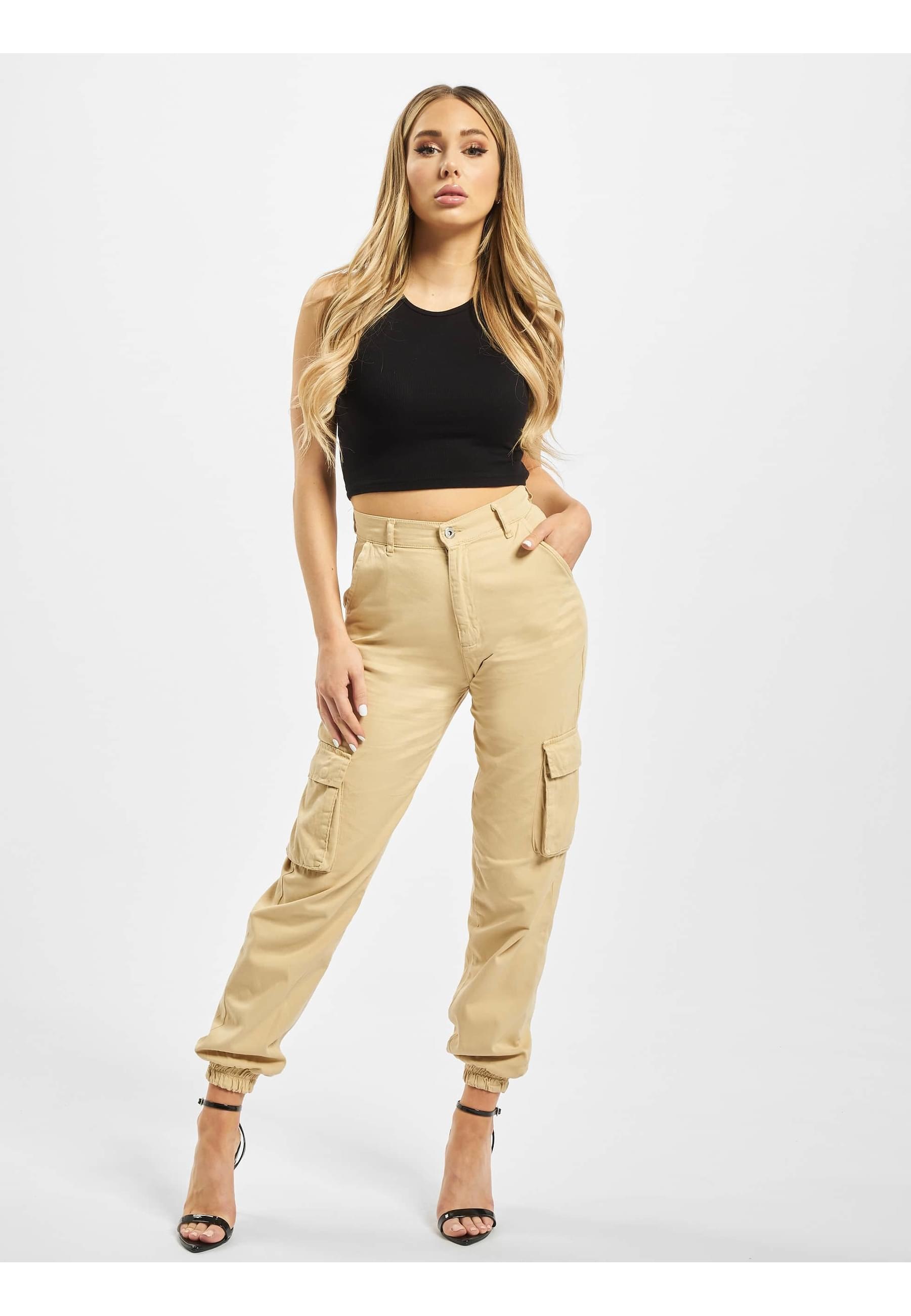 DEF Stoffhose »DEF Damen Aya Cargopants«, (1 tlg.)