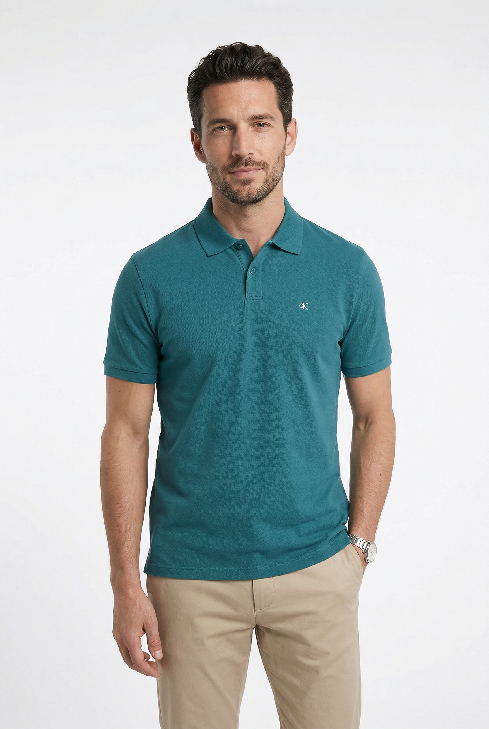 Calvin Klein Jeans Poloshirt "SS CASUAL PIQUE CLASSIC POLO" Mit Rundhalsausschnitt