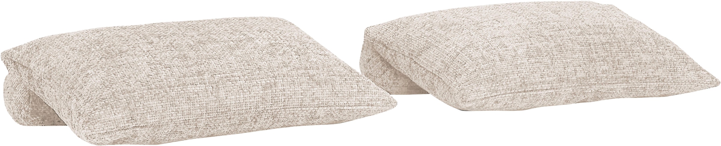 Dekokissen, beige, SET ONE BY MUSTERRING, Strukturstoff, Dekokissen_Sitzkissen_Kissenhüllen, "Baldwin", 4-teiliges Kissenset, passend zum Bett Baldwin