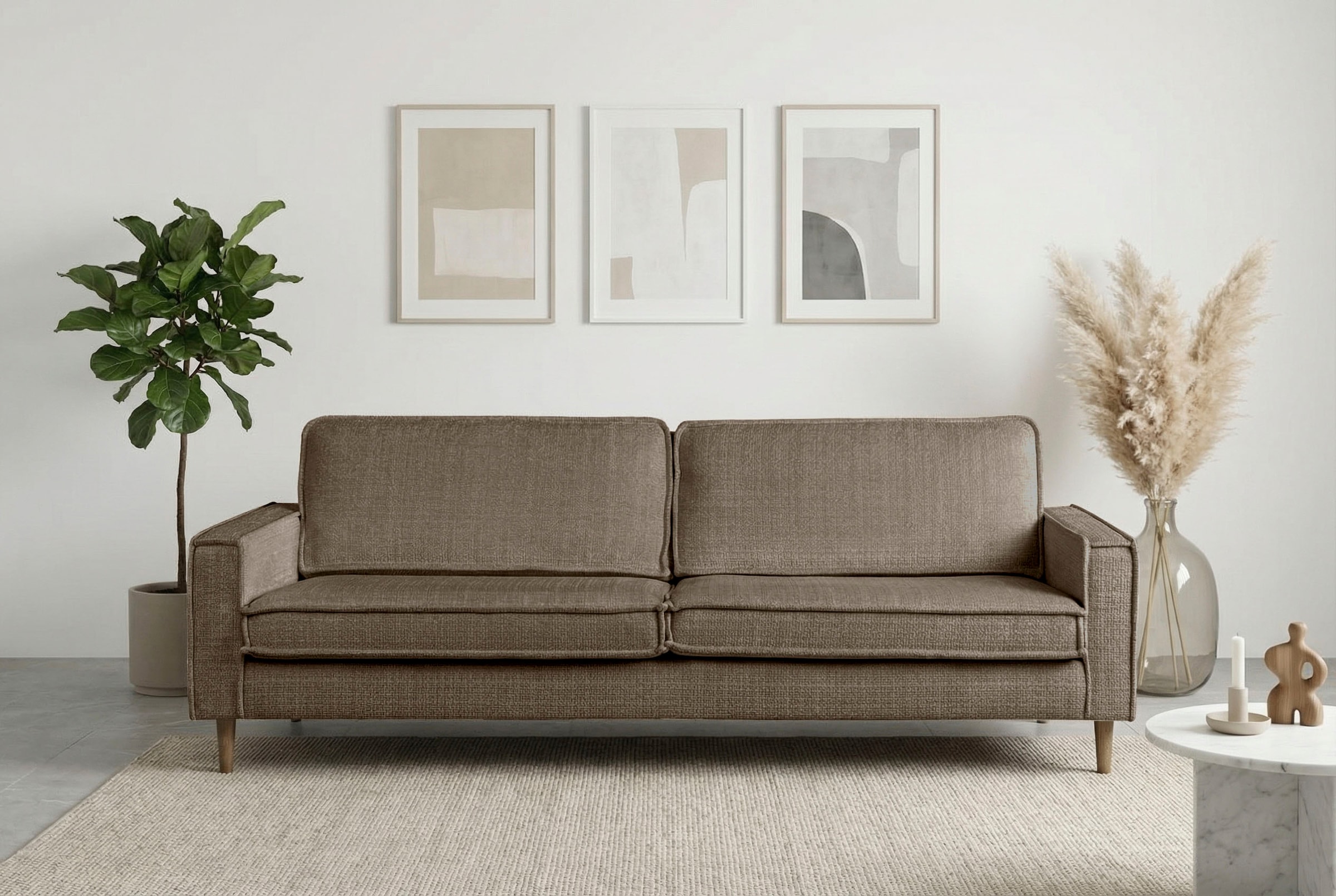 Home affaire 3-Sitzer "Pinto Skandi,Maxi-Ausführung, 236 cm, Chenille, Stru günstig online kaufen