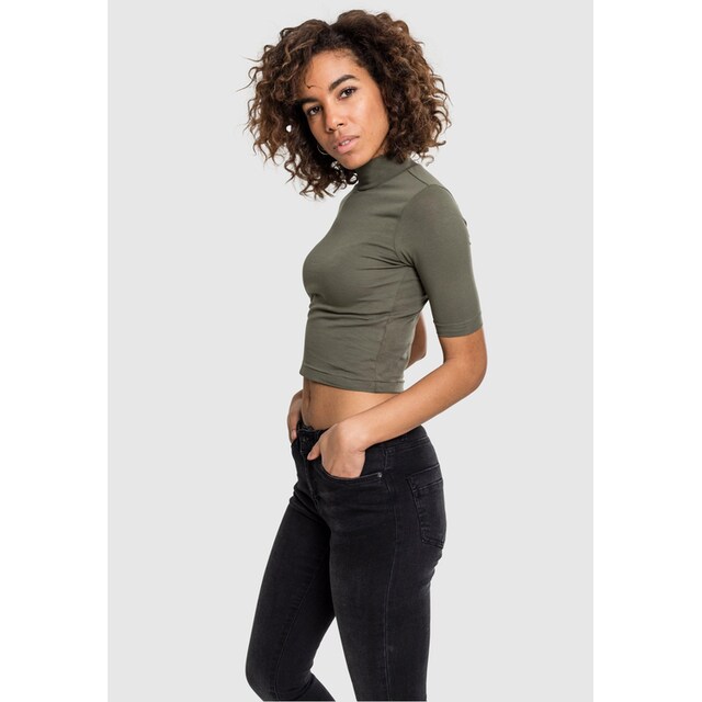 URBAN CLASSICS T-Shirt »Damen Ladies Cropped Turtleneck Tee«, (1 tlg.) für  kaufen | BAUR