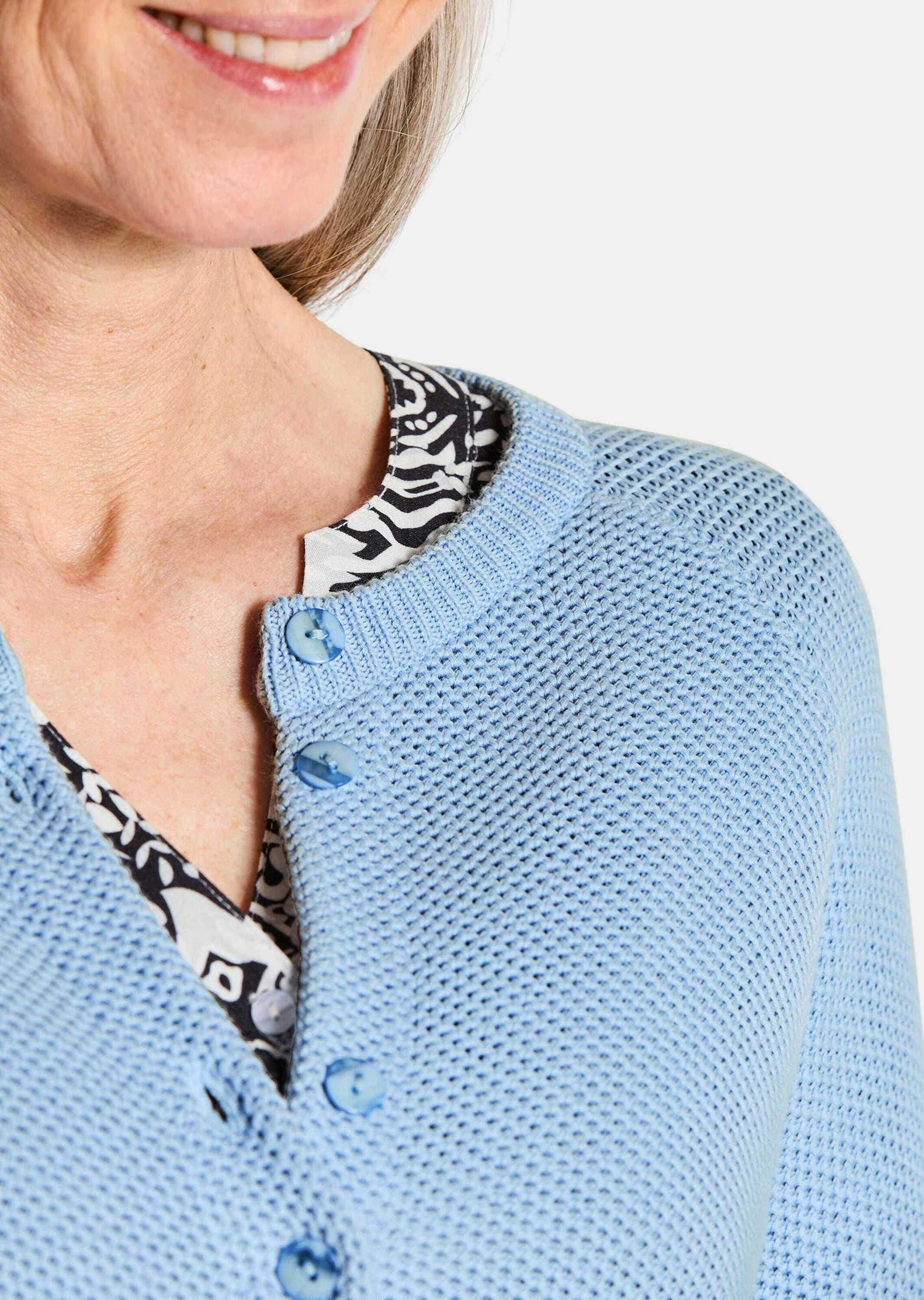 GOLDNER Strickjacke »Kurzgröße Strickjacke aus reiner Baumwolle«
