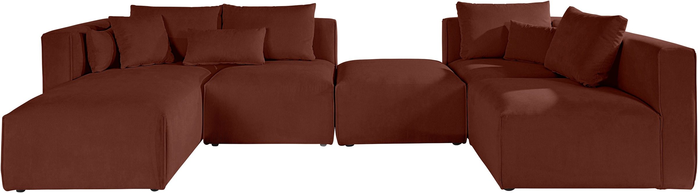Home affaire Wohnlandschaft "Comfine U-Form", zusammengesetzt aus Modulen, günstig online kaufen