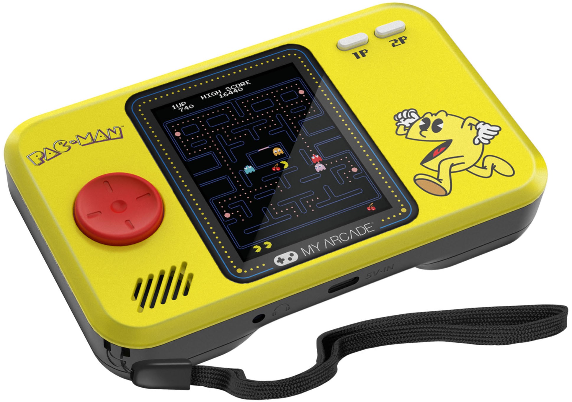 MYARCADE Retro Konsole "PAC-MAN Pocket Player Pro", gelb, schwarz, B:13,66cm H:8,58cm T:2,71cm, Spielekonsolen - Einheitsgröße
