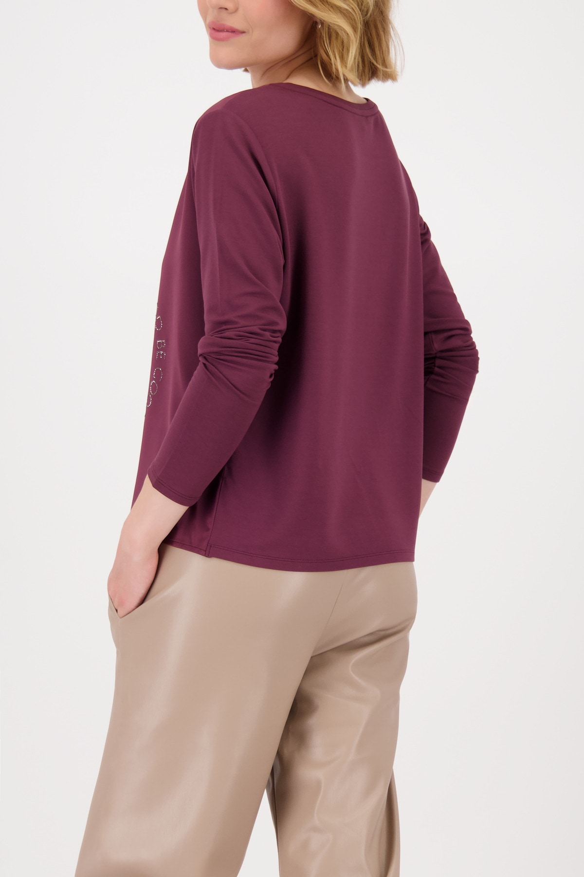 Monari Schlupfbluse, mit Folienglanzdruck