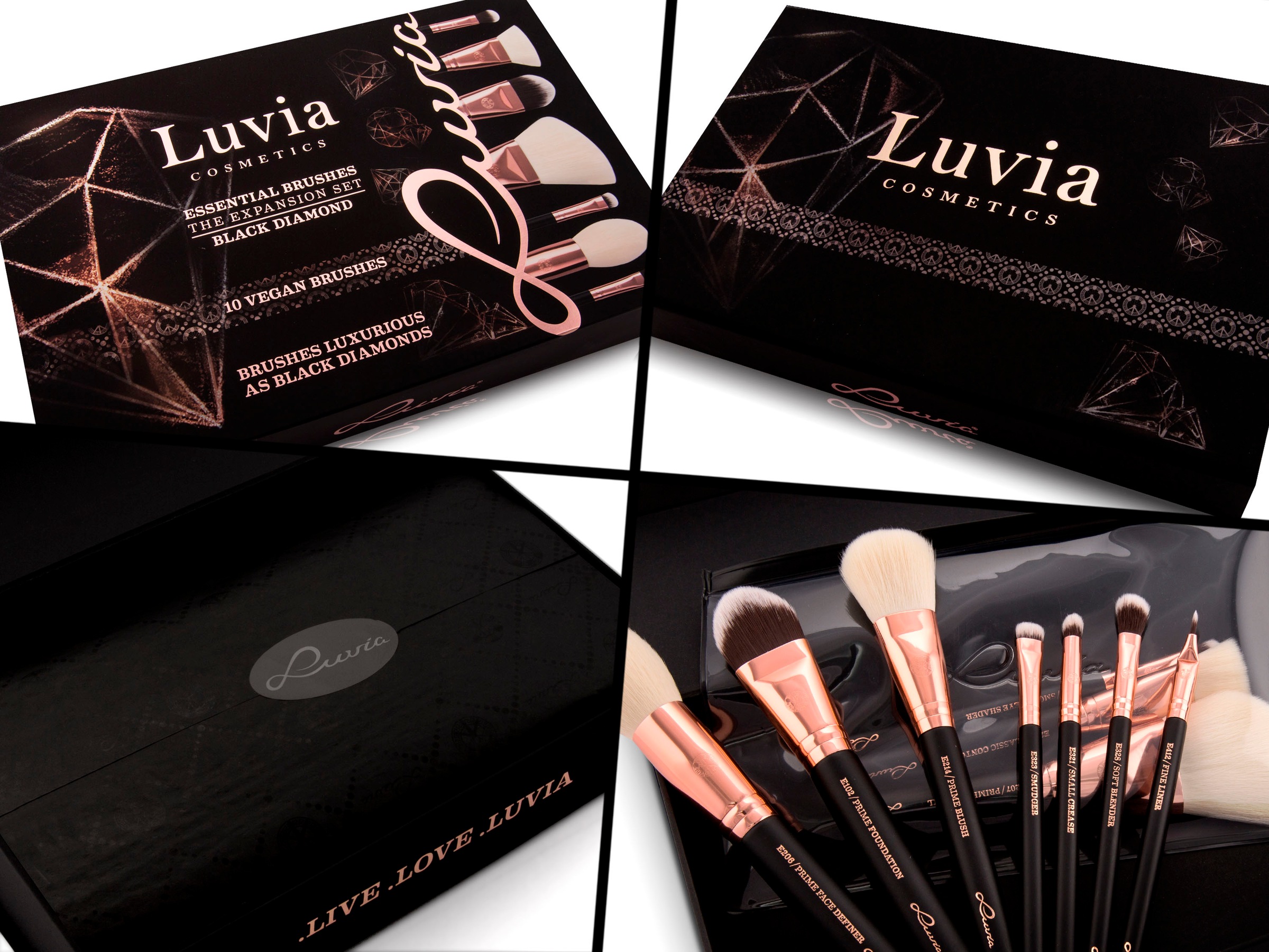 kaufen BAUR | Luvia Black (10 tlg.) »Expansion Diamond«, Cosmetics - Set Kosmetikpinsel-Set