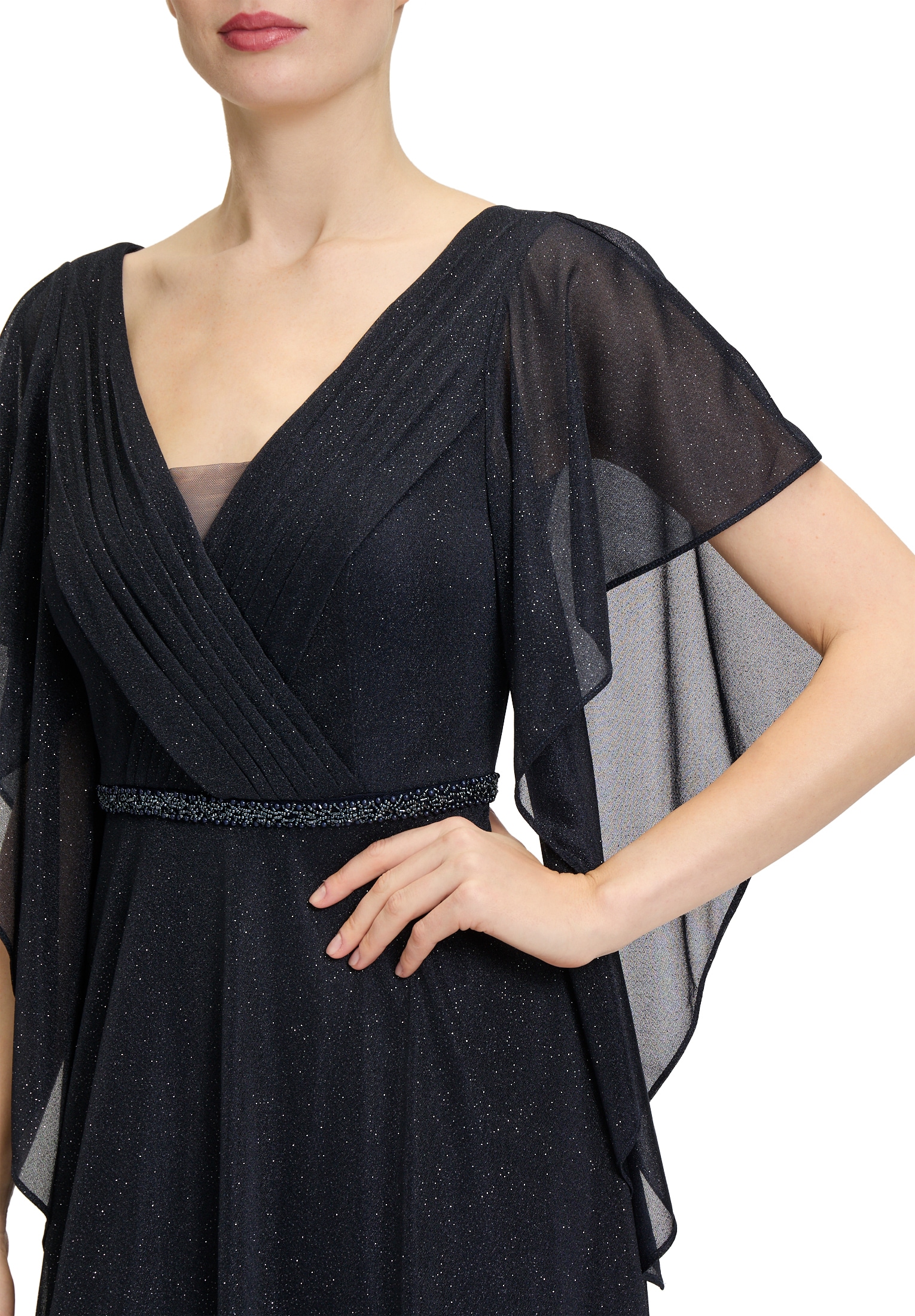 Vera Mont Abendkleid »Vera Mont Abendkleid im Glitzer-Look«, Falten