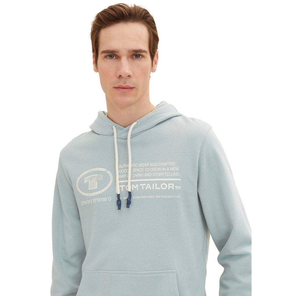 TOM TAILOR Kapuzensweatshirt, mit Logo-Print