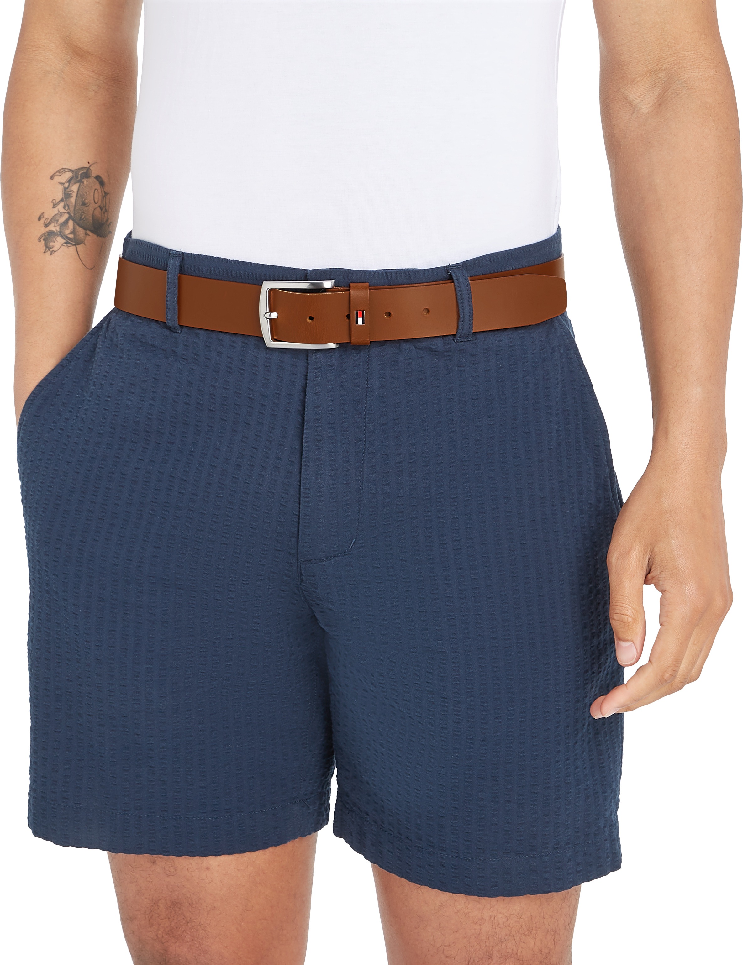 Tommy Hilfiger Ledergürtel "DENTON 3.5 cm breit EXT" Einfachdornschließe, M günstig online kaufen