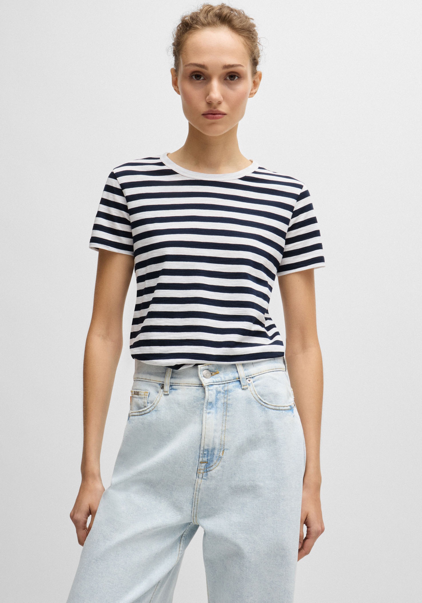 BOSS ORANGE T-Shirt "Esla Striped Premium Damenmode", Premium Damenmode, im günstig online kaufen