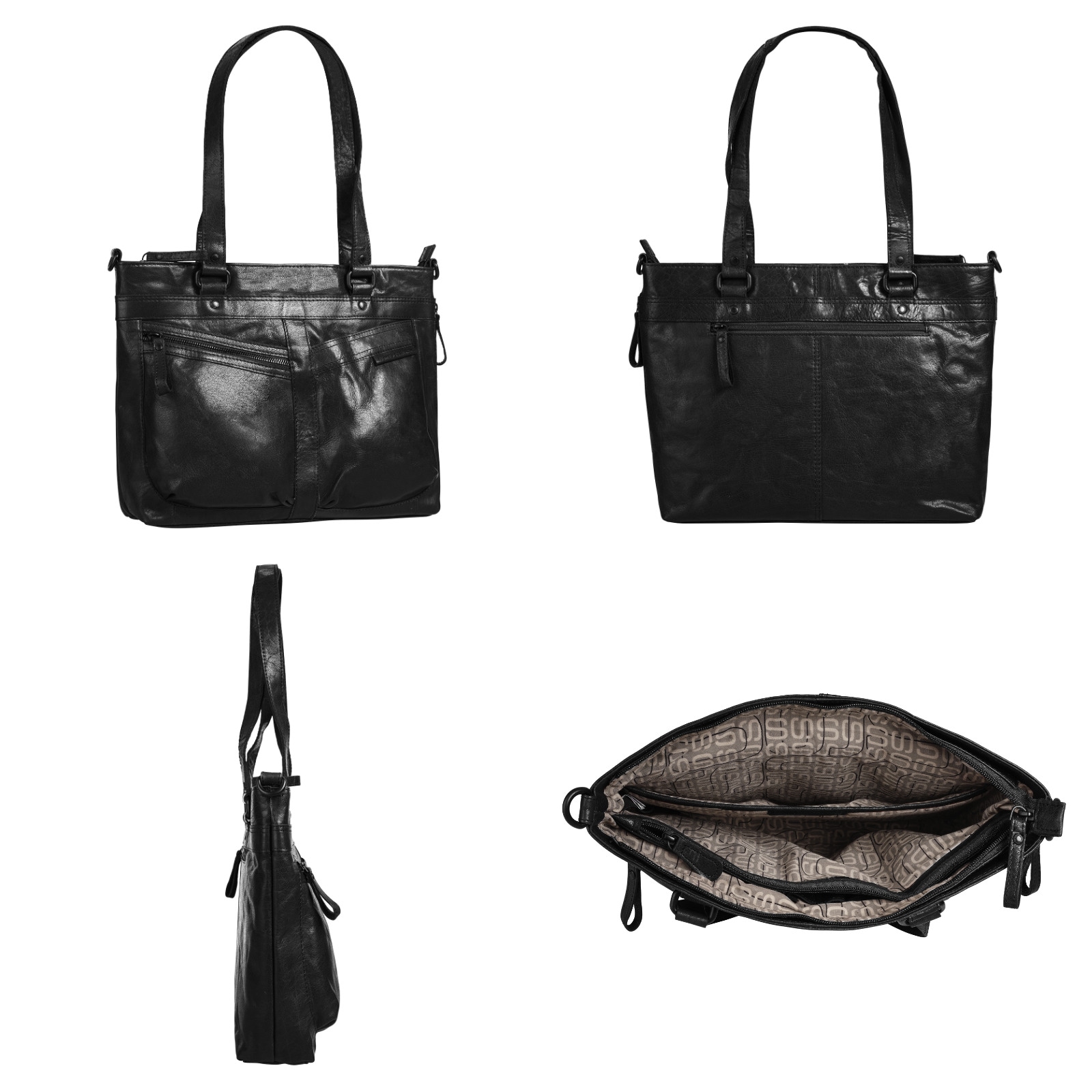 Spikes & Sparrow Shopper, echt Leder