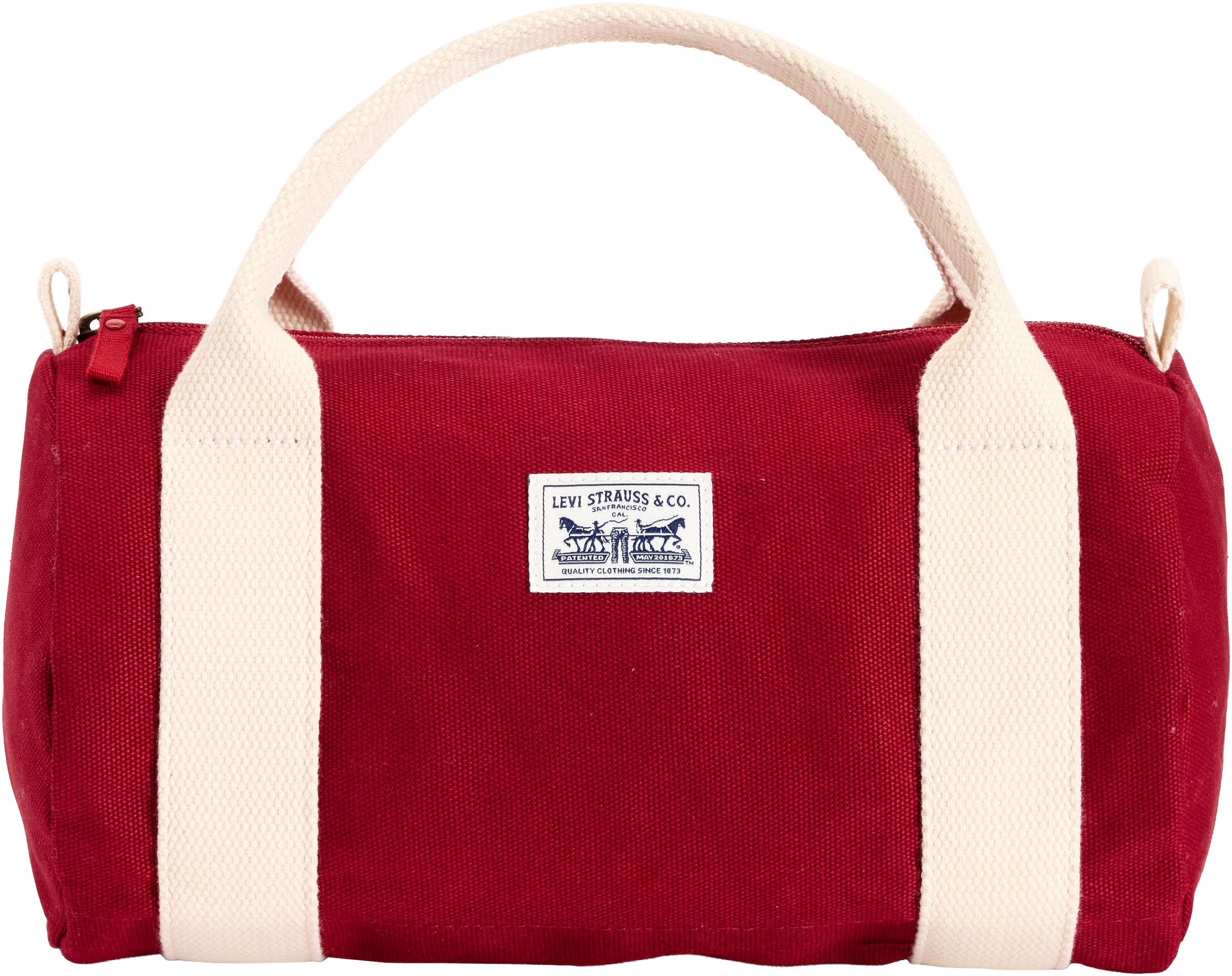 Levis "HARLEY SMALL BARREL" Canvas-Tasche mit Kontrast-Details und Logo-Badge
