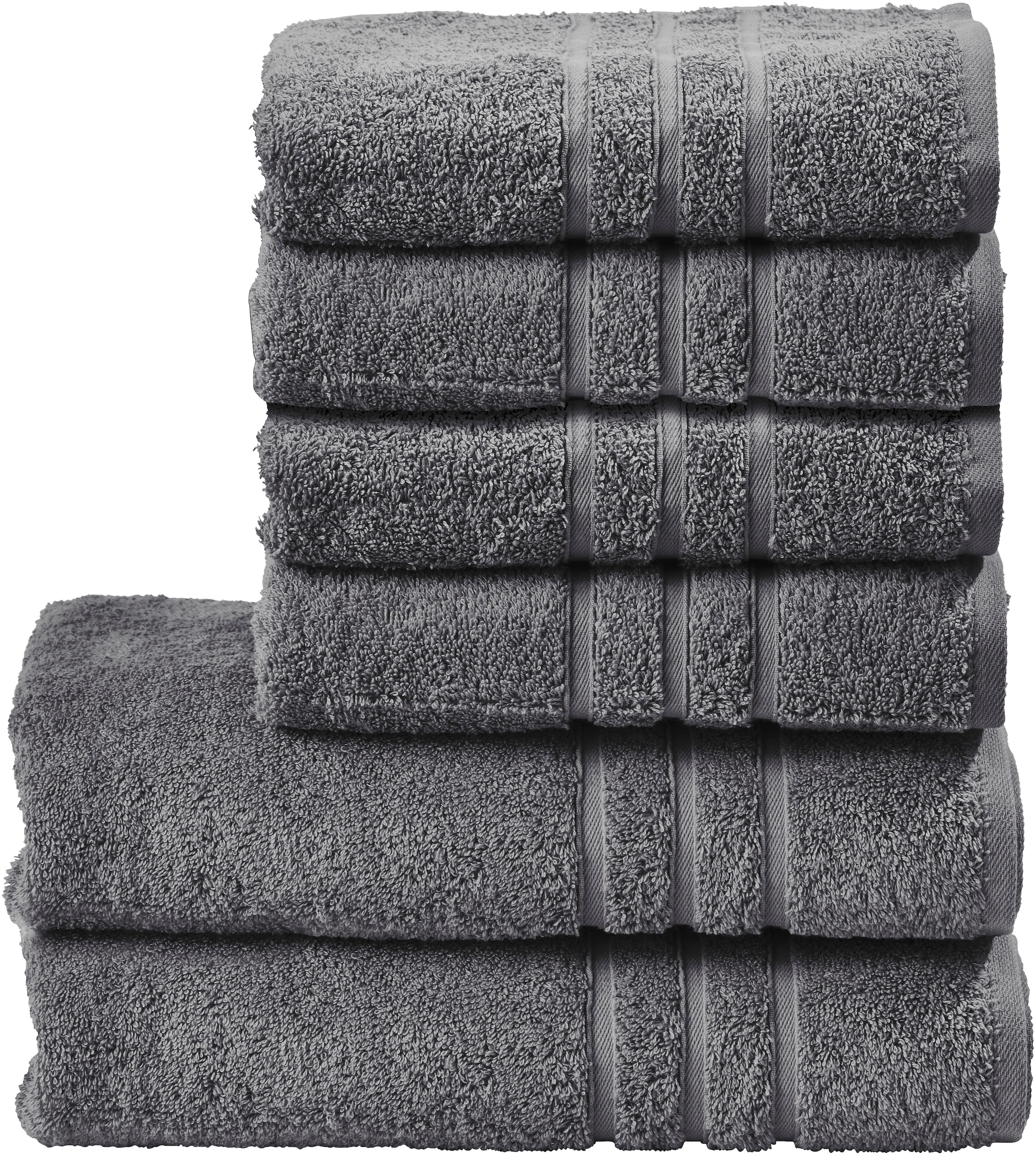 done. Handtuch Set "Daily Uni" Set 6 Stk. Walkfrottier saugfähiges Walkfrot günstig online kaufen