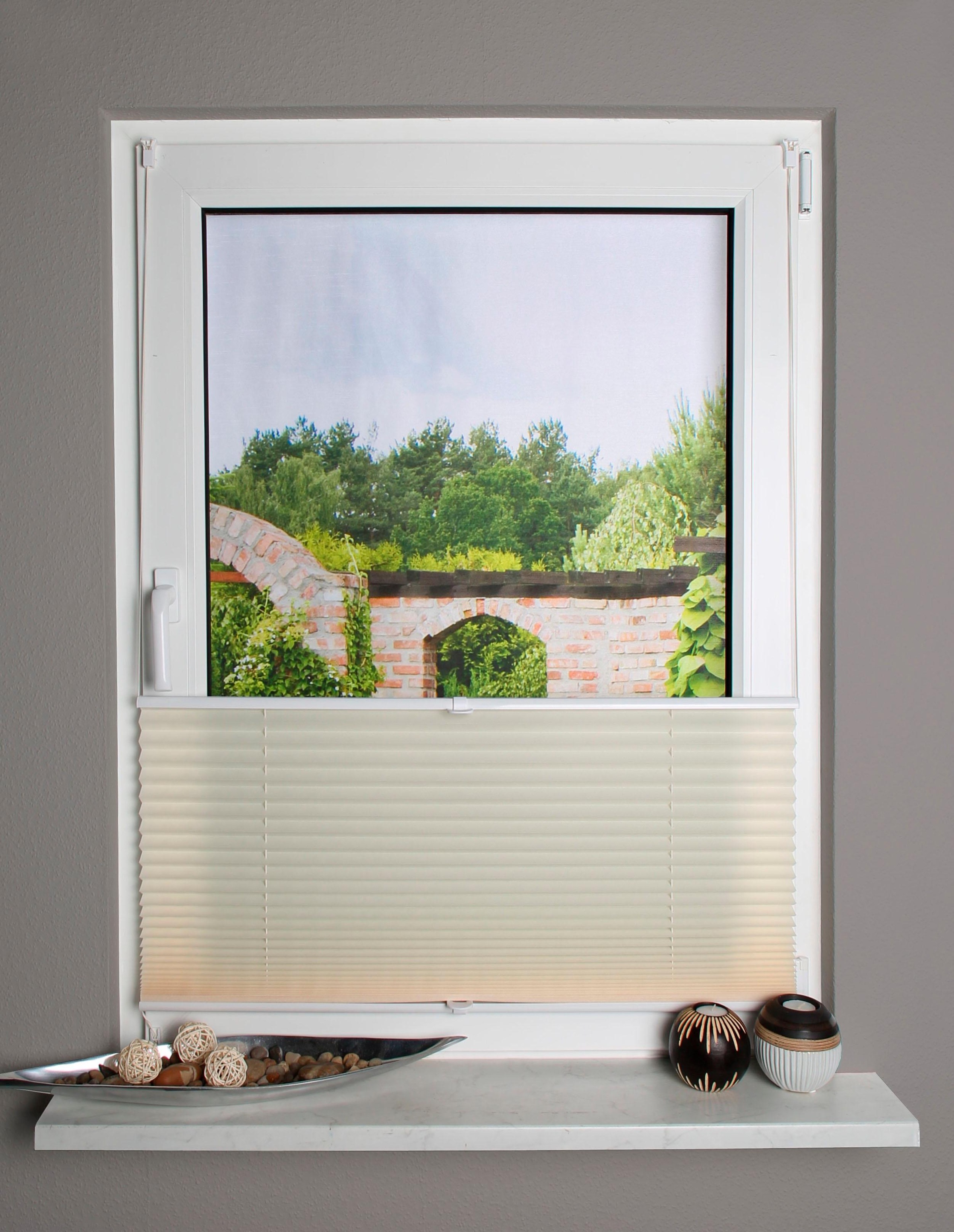 HOME WOHNIDEEN Plissee »NOLAN« blickdicht ohne Bohren verspannt