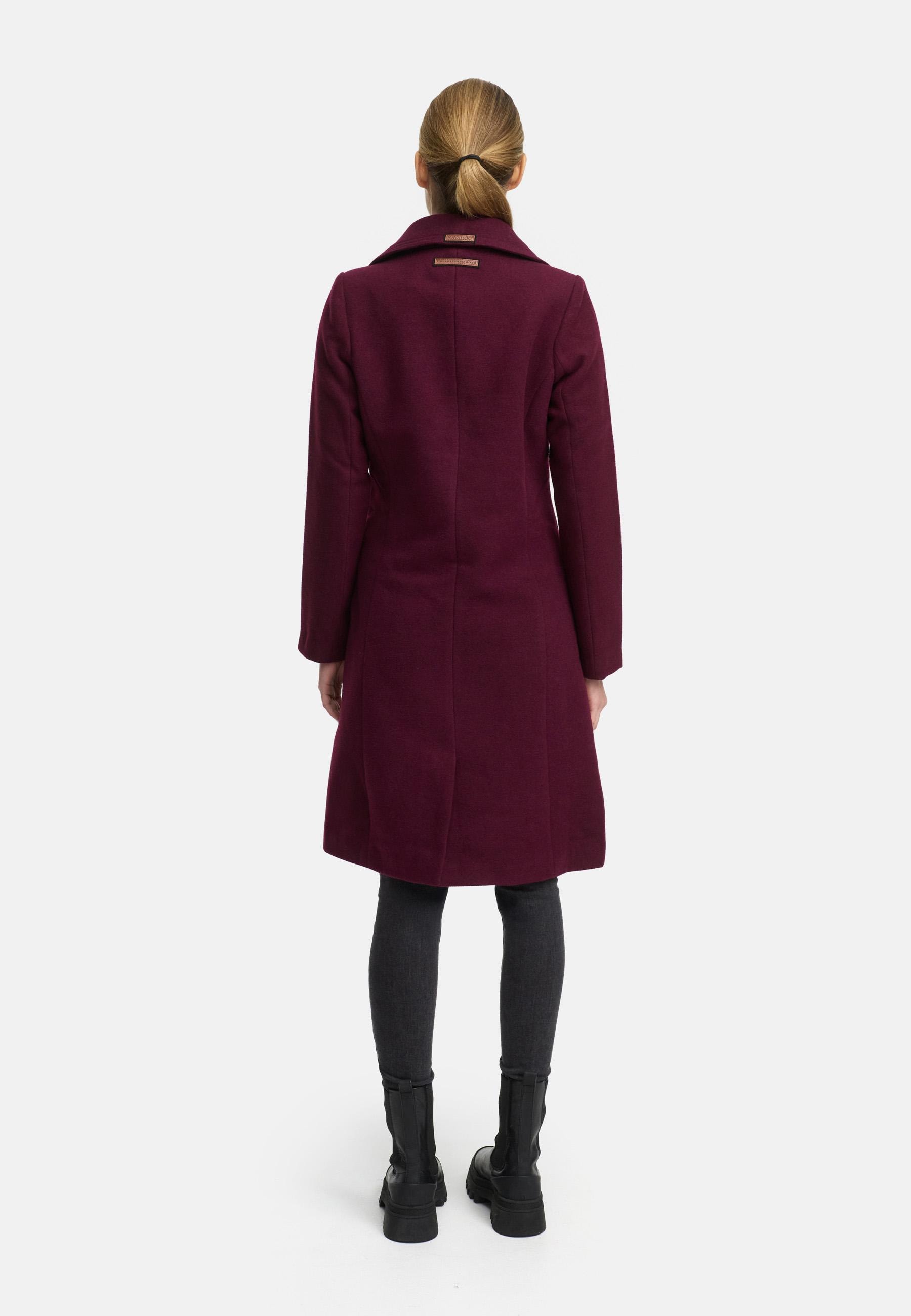Navahoo Wintermantel »Wooly«, edler Damen Trenchcoat in Wollmantel-Optik