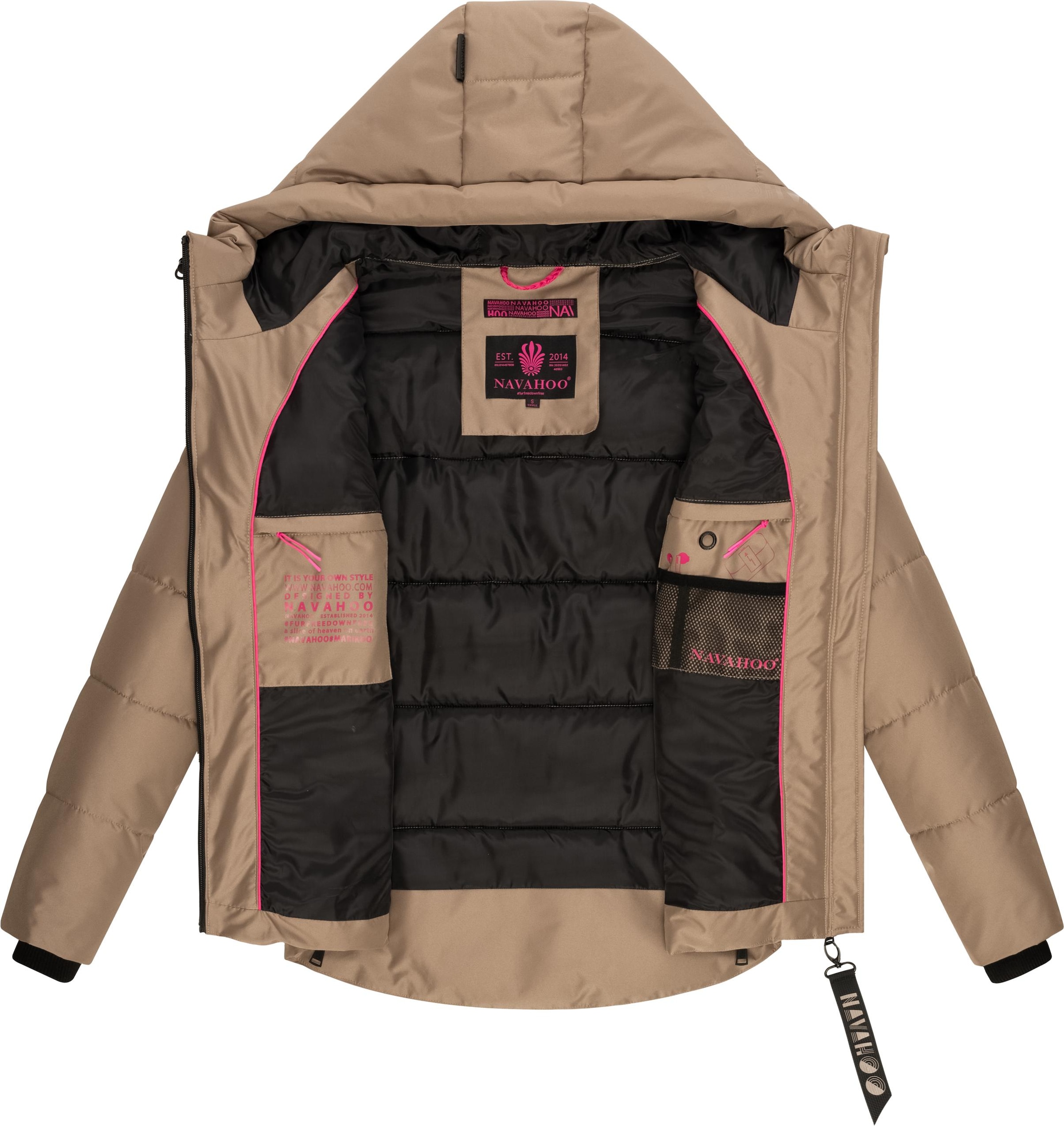 Navahoo Steppjacke »Krümelein«, mit Kapuze, stylische Damen Winterjacke mit dezenter Steppung