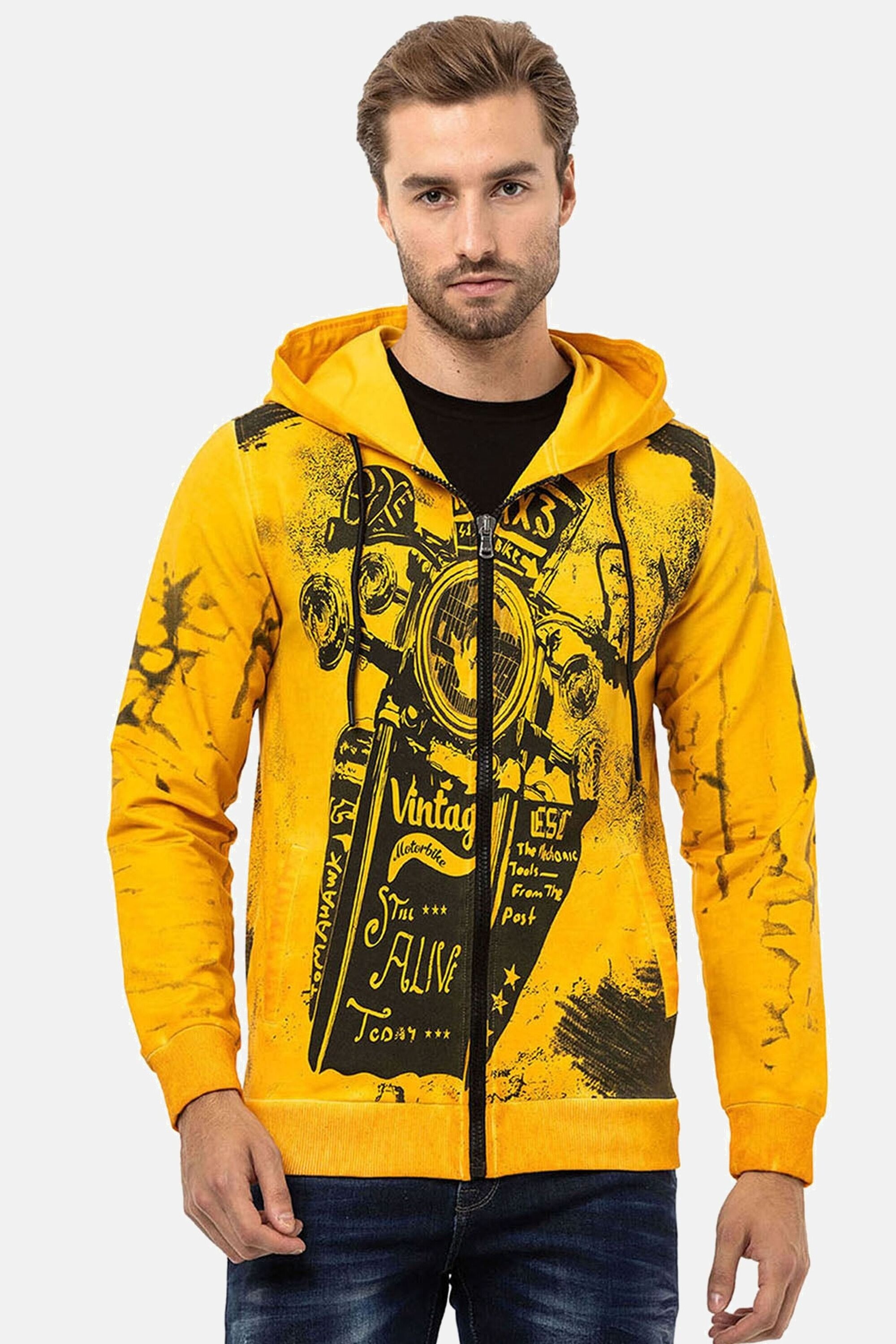 Cipo & Baxx Sweatjacke "Jacken", 1 Stk. mit Print, CL561 günstig online kaufen