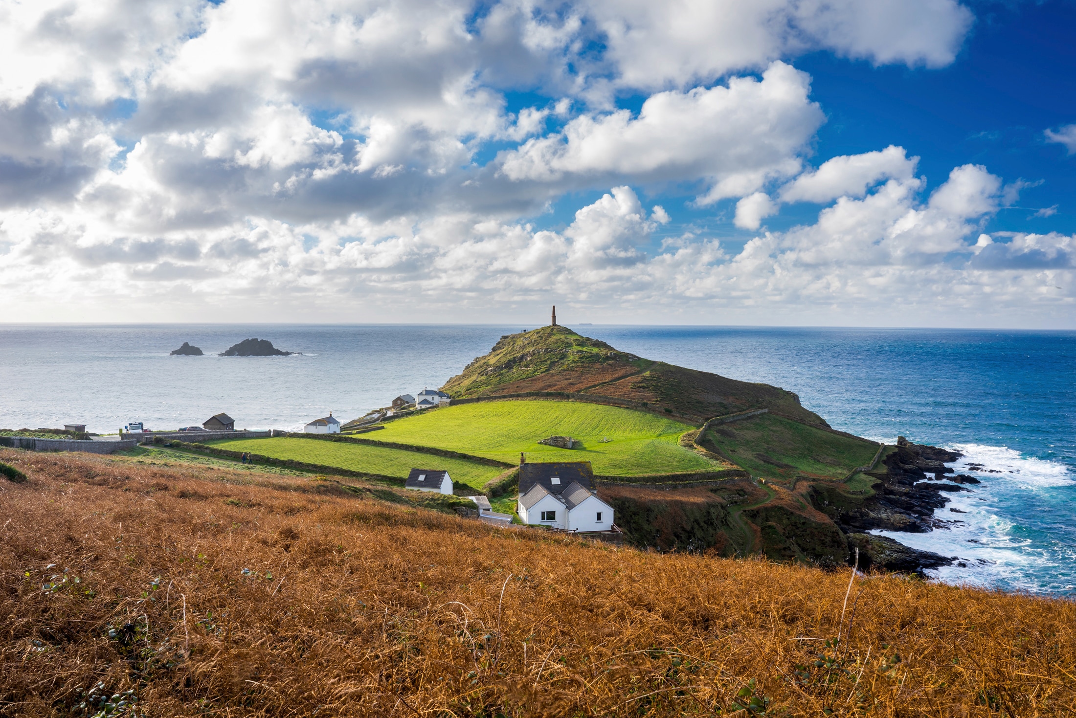 Papermoon "LEUCHTTURM-KAP CORNWALL WIESE MEER OZEAN KÜSTE STRAND"