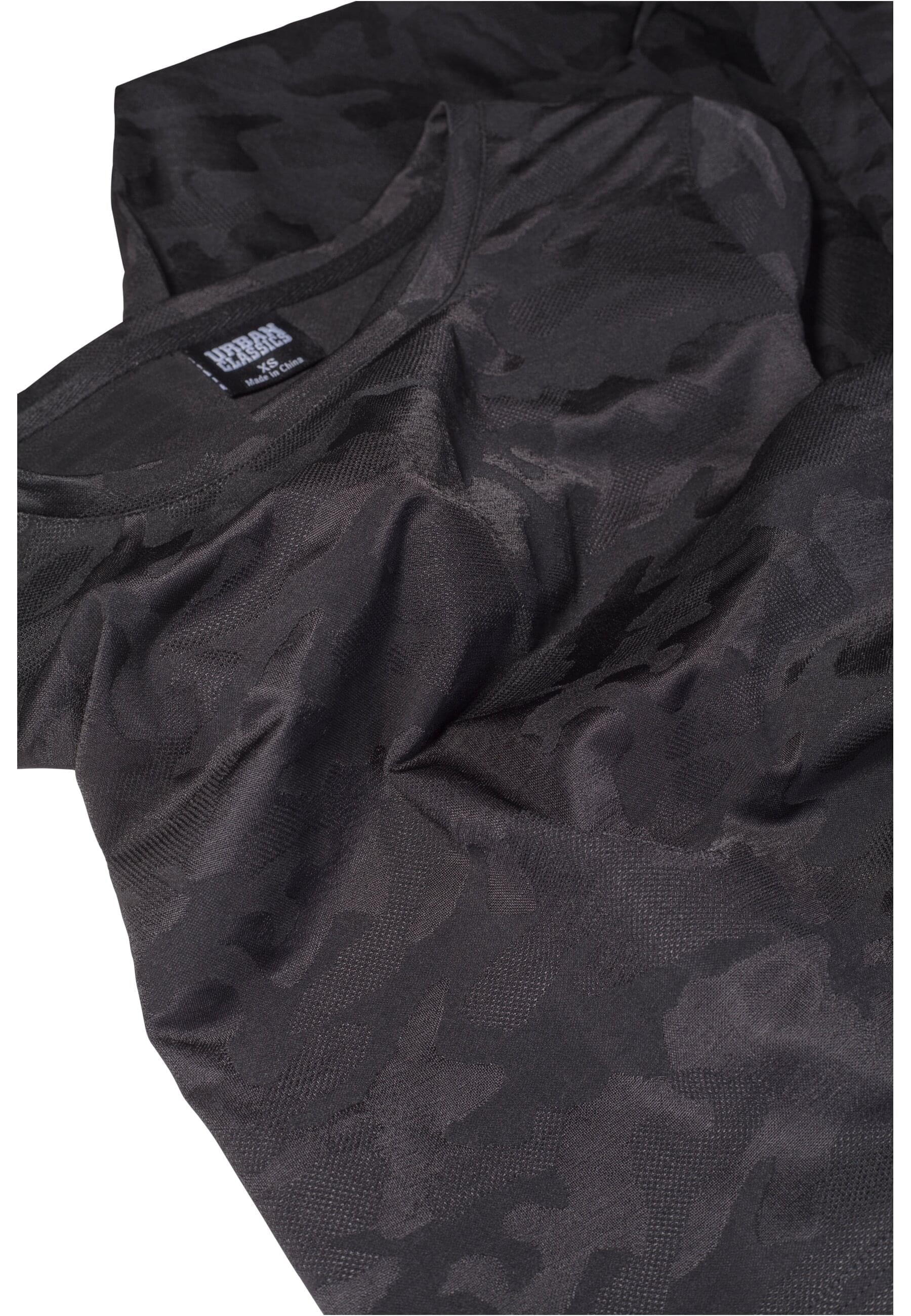 URBAN CLASSICS T-Shirt »Urban Classics Damen Ladies Short Jacquard Camo L/S«, (1 tlg.)