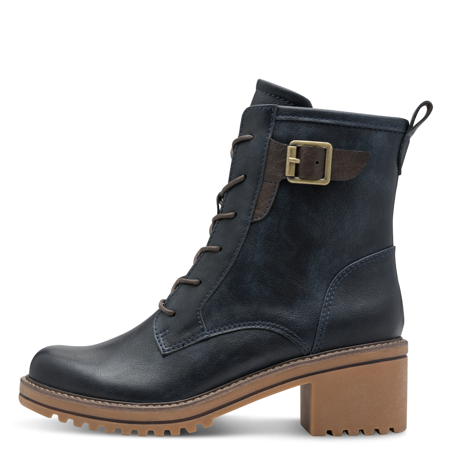 MARCO TOZZI Winterboots, Blockabsatz, Schnürboots, Stiefelette mit Kontrast günstig online kaufen