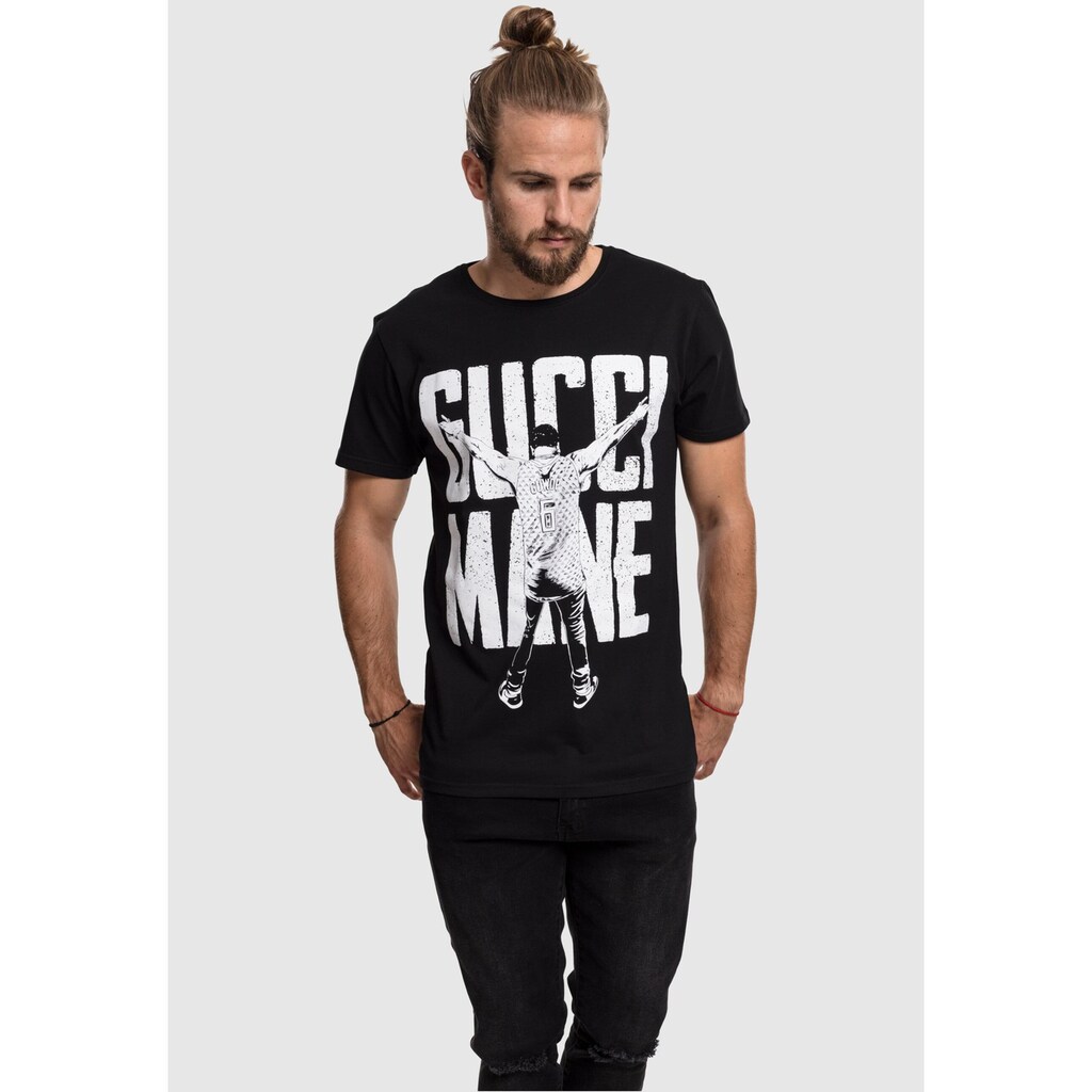 Merchcode Kurzarmshirt »Merchcode Herren Gucci Mane Guwop Stance Tee«, (1 tlg.)