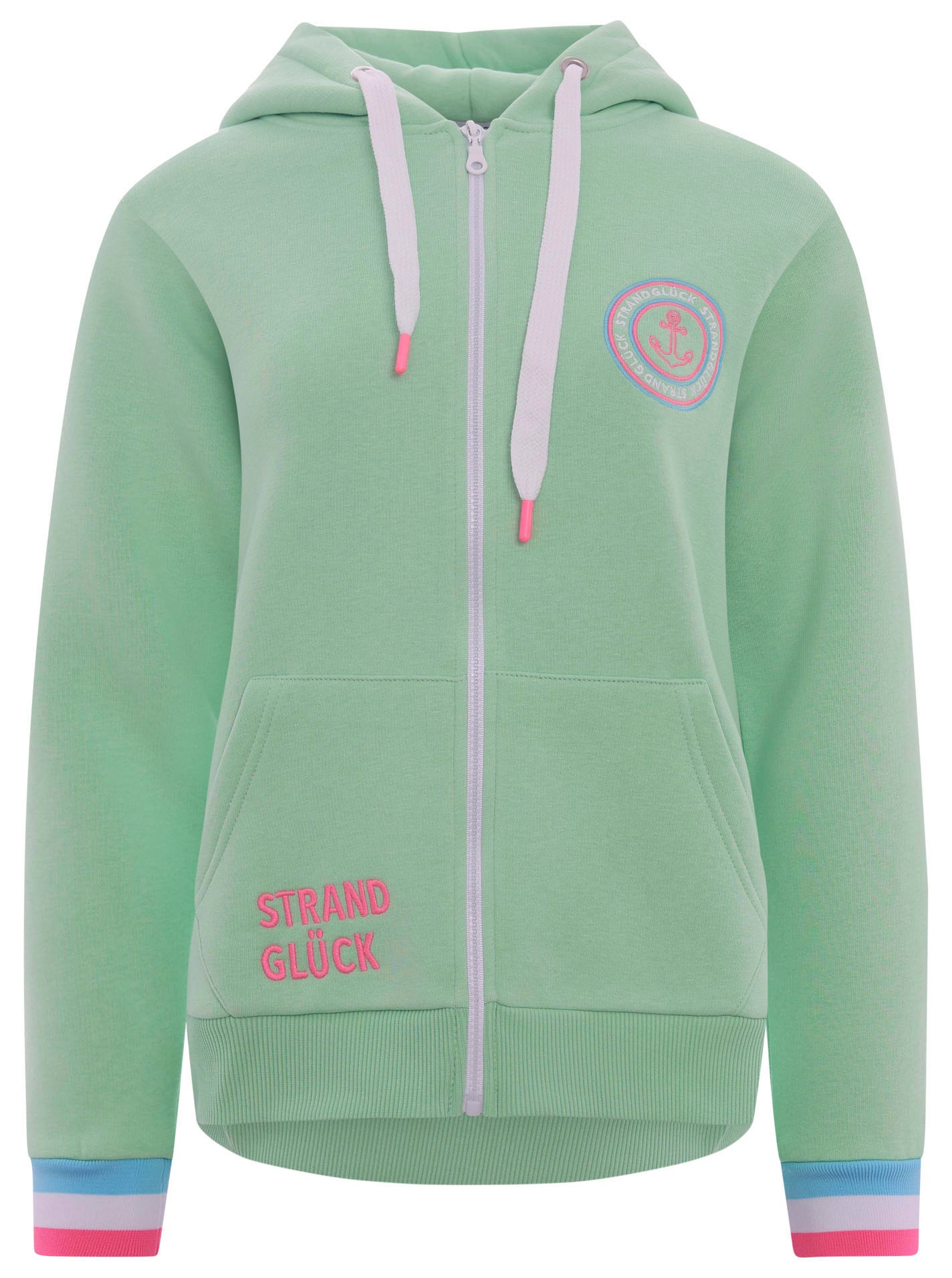 Zwillingsherz Kapuzensweatjacke, Regular-Fit, Kapuze, Langarm, Reißverschlu günstig online kaufen