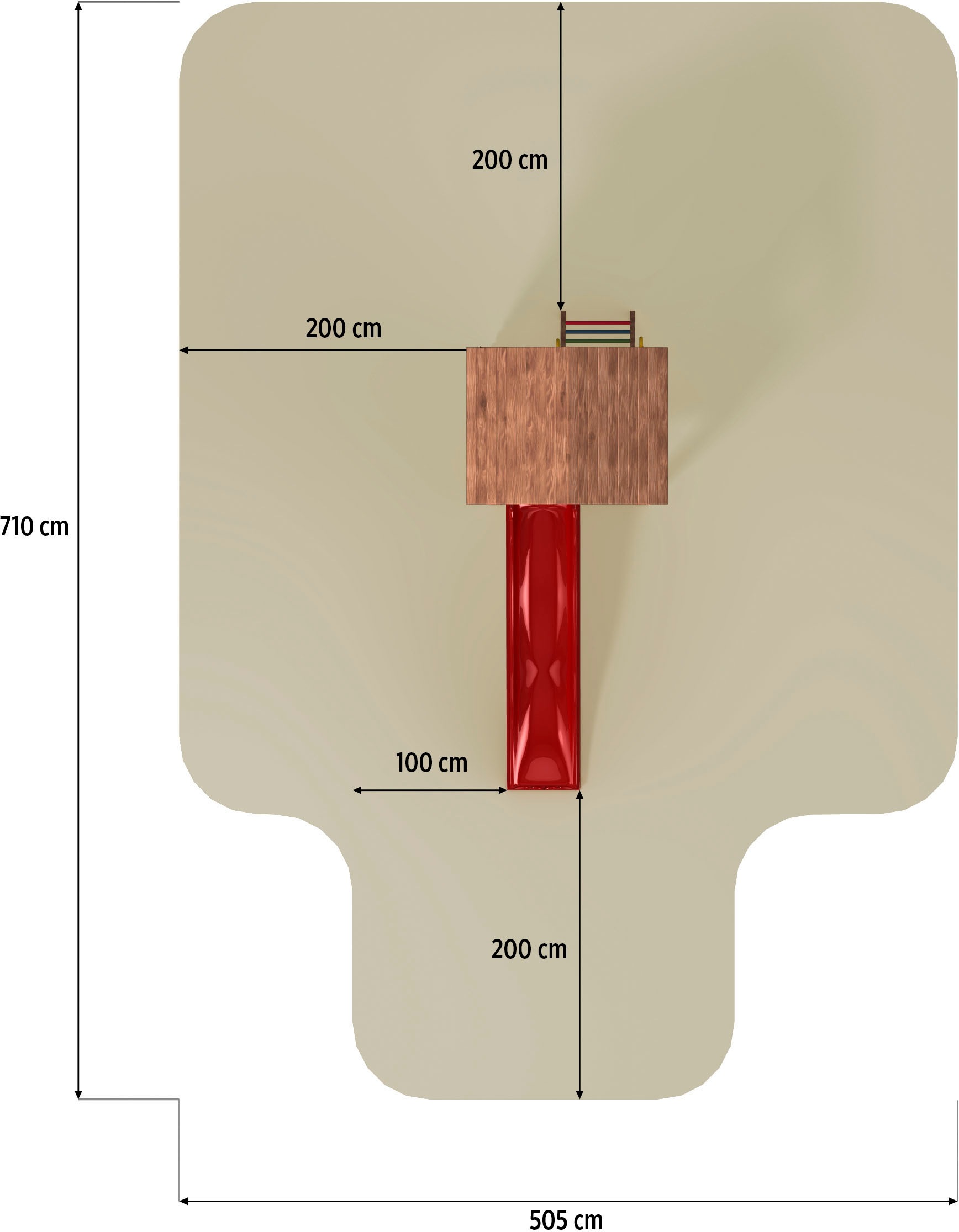 FUNGOO Spielturm »CAROL 1«, mit Rutsche & Kletterwand