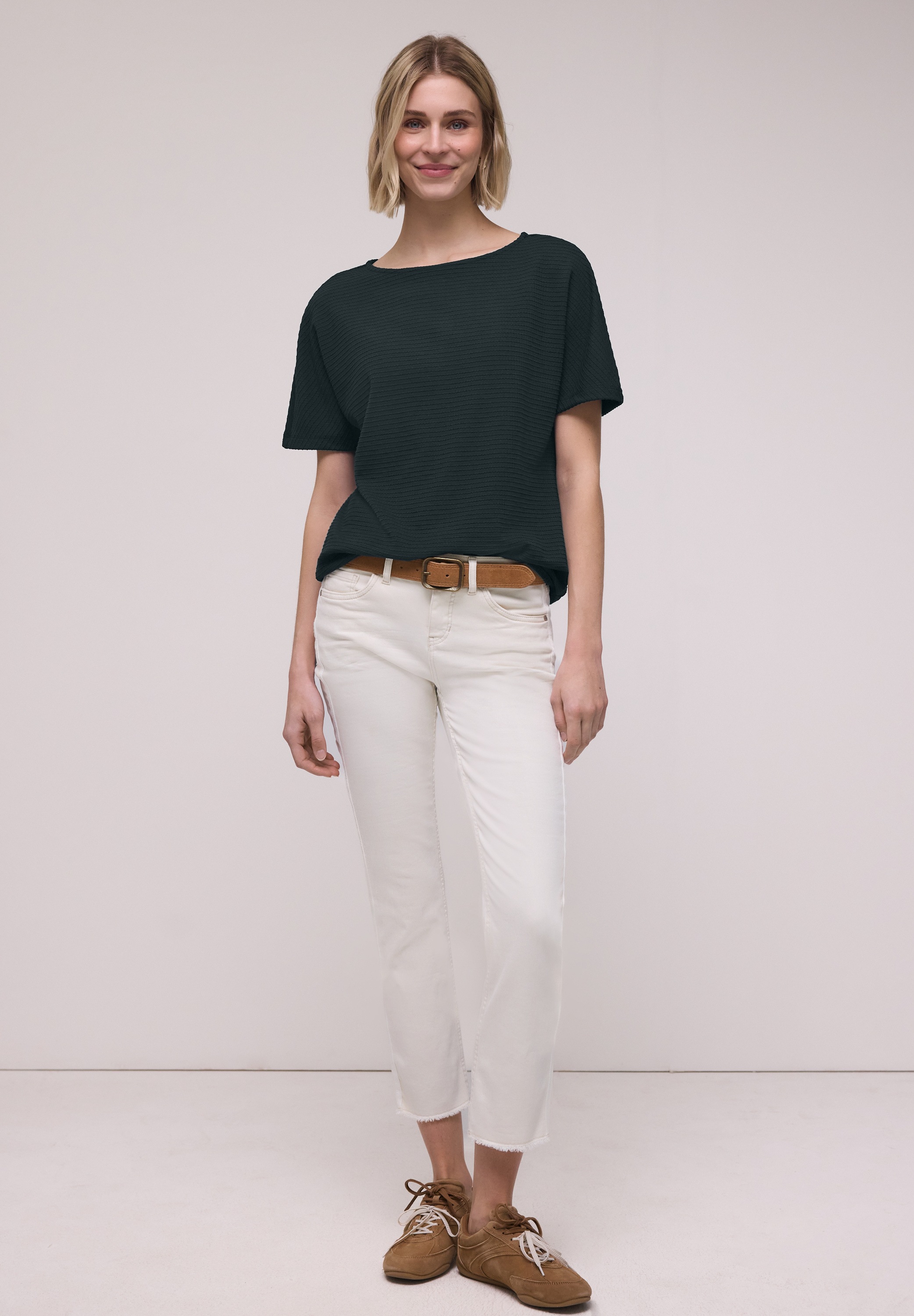 STREET ONE T-Shirt mit U-Boot-Ausschnitt