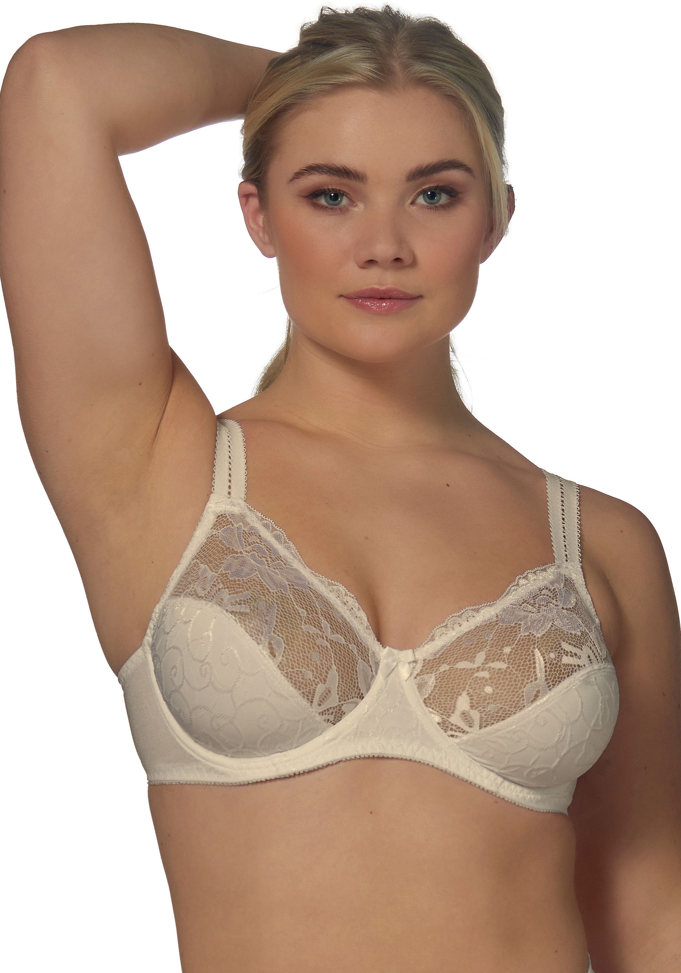 Elbrina Bügel-BH "EMBROIDERY" breite Träger, ohne Schale, mit Bügel, mit Sp günstig online kaufen