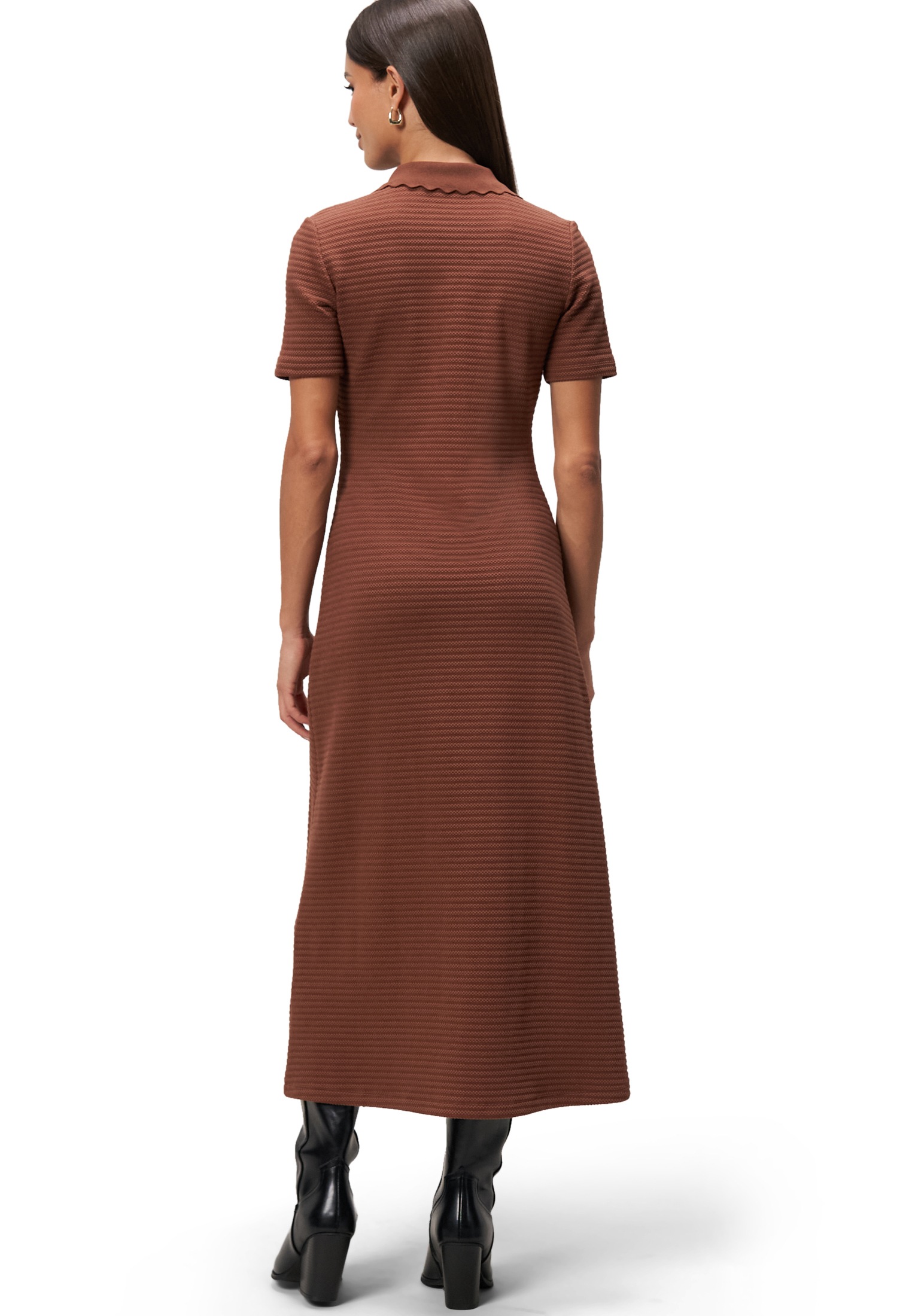 Zero Strickkleid »zero Strickkleid mit Polokragen«, Knopfleiste