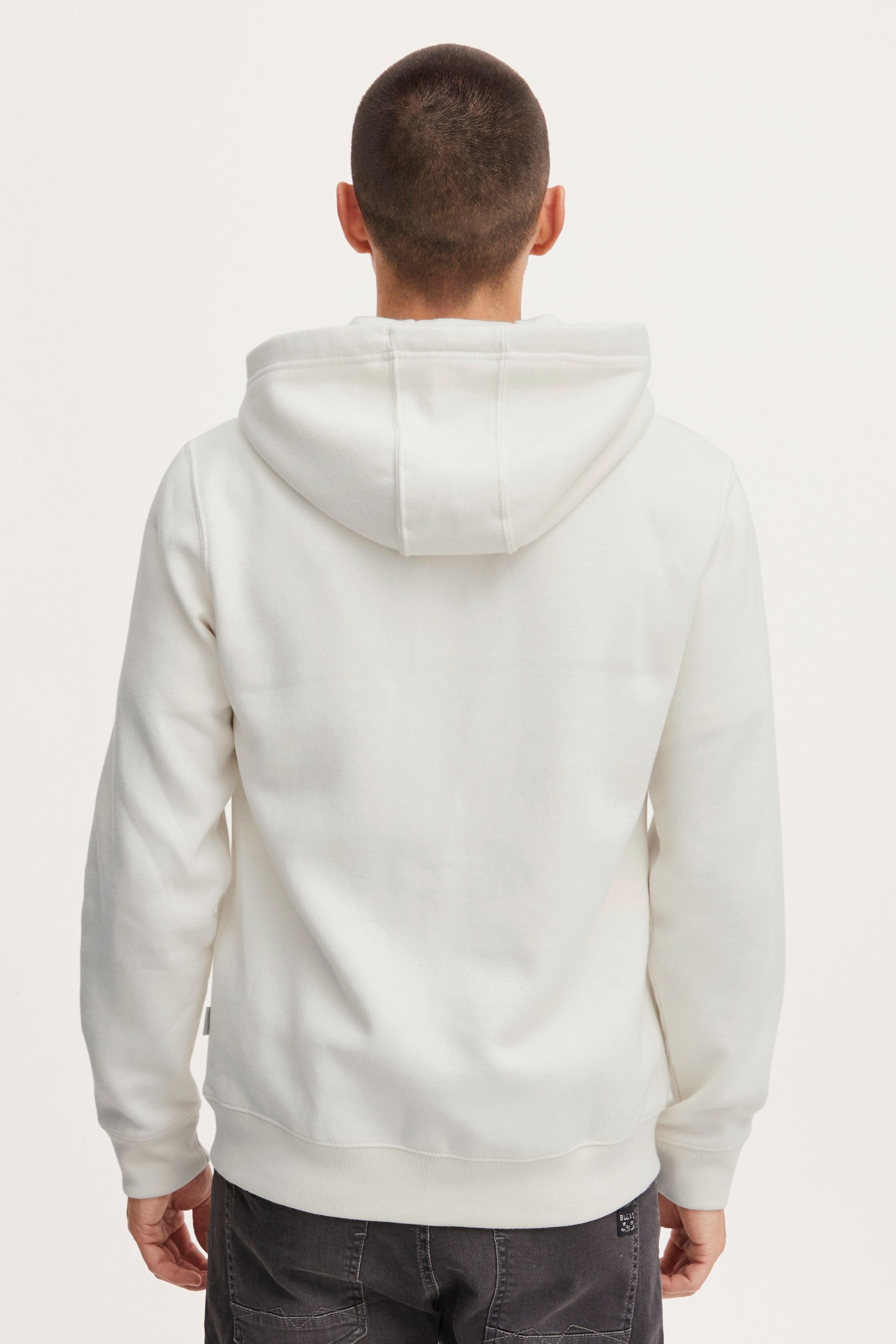 Kapuzensweatjacke BLEND "Kapuzensweatjacke BHDowntown", Herren, Gr. XL, grau (egret), Obermaterial: 50% Baumwolle CO. 50% Polyester PES., Sweatjacken 6