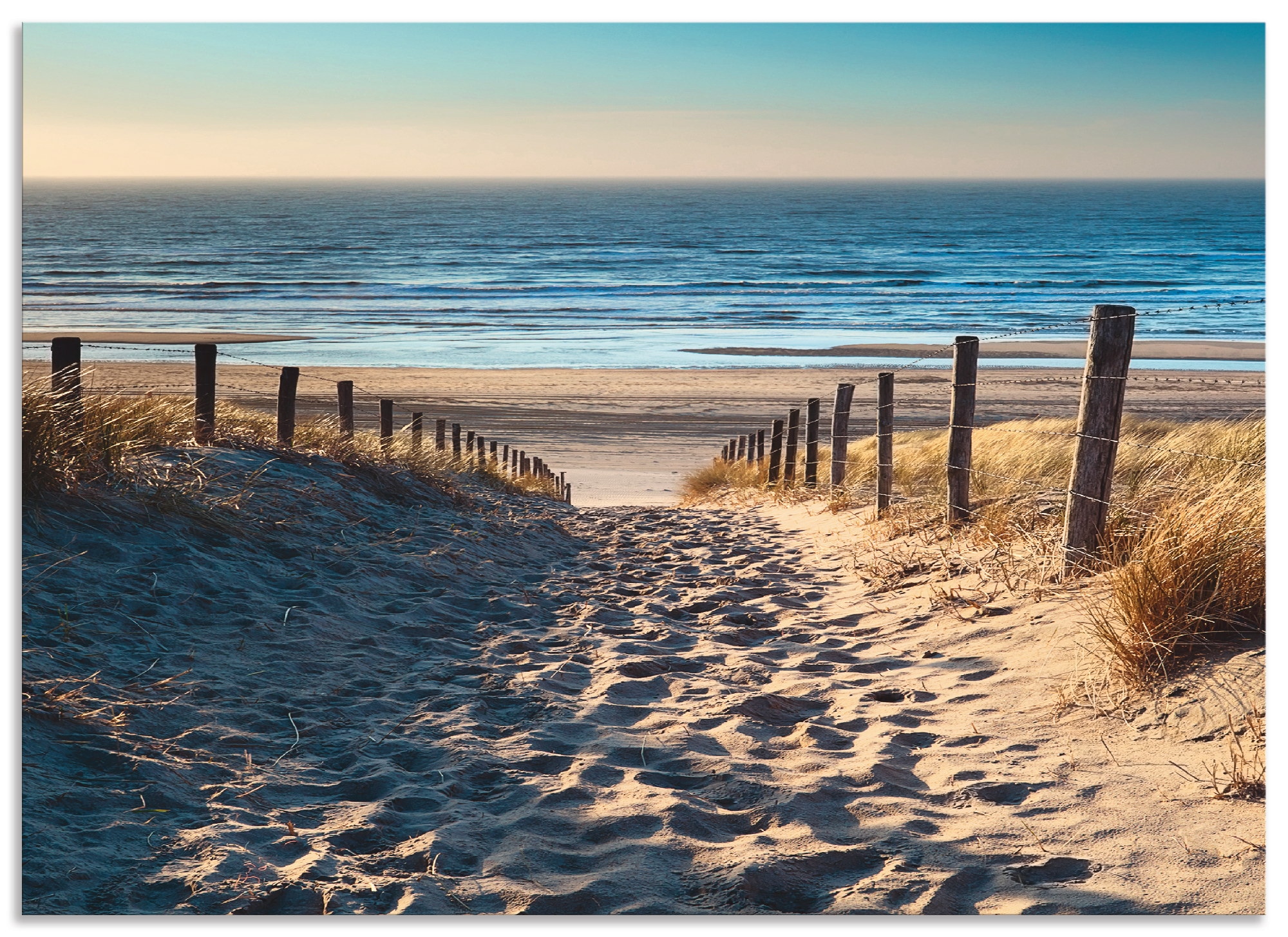 Artland Küchenrückwand "Weg zum Nordseestrand Sonnenuntergang" Alu Spritzsc günstig online kaufen