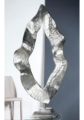 GILDE Dekoobjekt »Skulptur Flamme, silber«, (1 St.), Höhe 81 cm, aus Metall, Wohnzimmer kaufen
