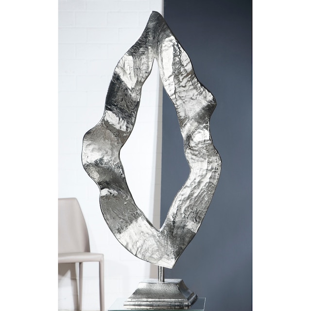 GILDE Dekoobjekt »Skulptur Flamme, silber«, Höhe 81 cm, aus Metall,  Wohnzimmer bestellen | BAUR