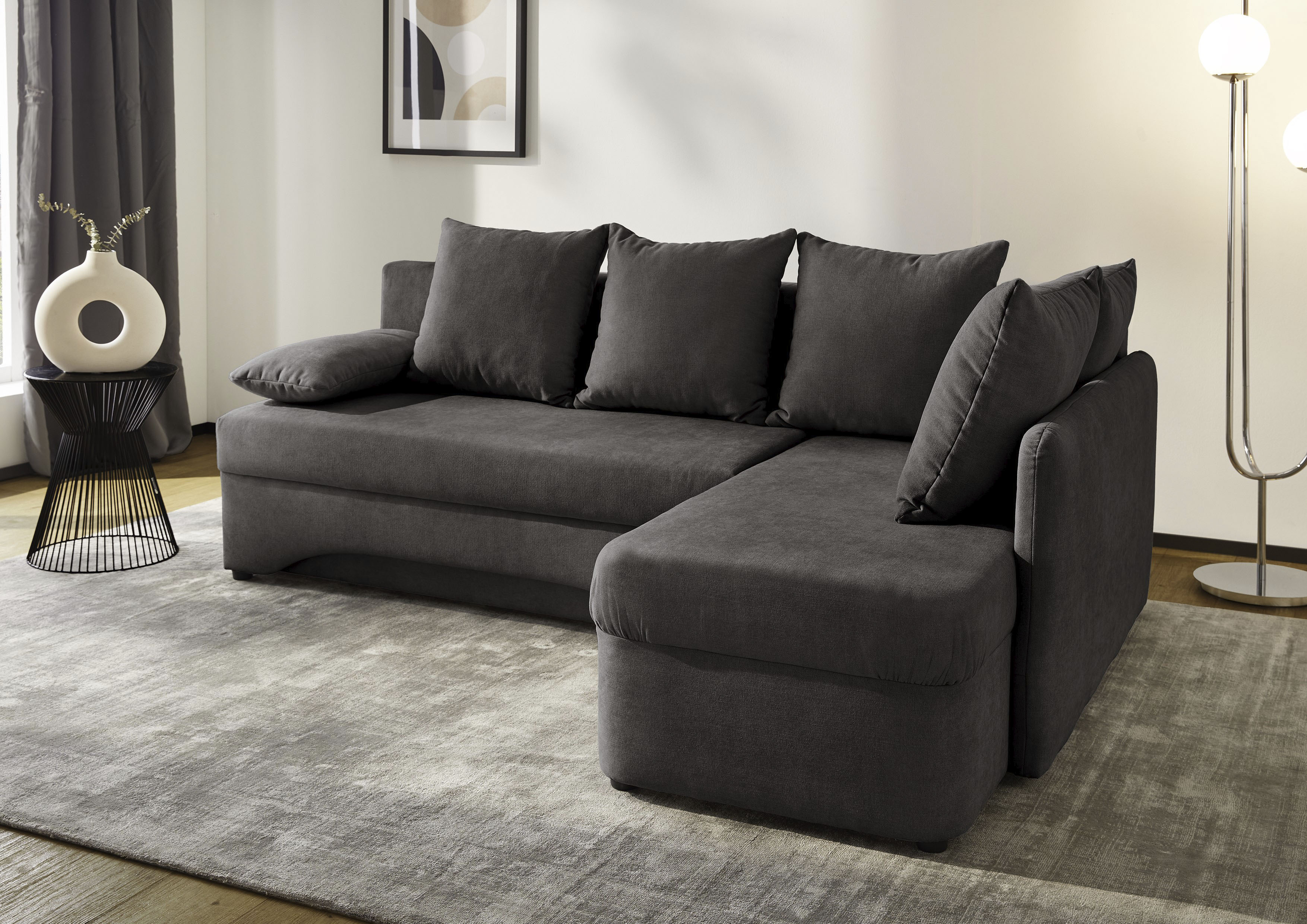 Jockenhöfer Gruppe Ecksofa "Nivaris L-Form, B: 197 cm" mit Schlaffunktion & Bettkasten, Unser Dauertiefpreis