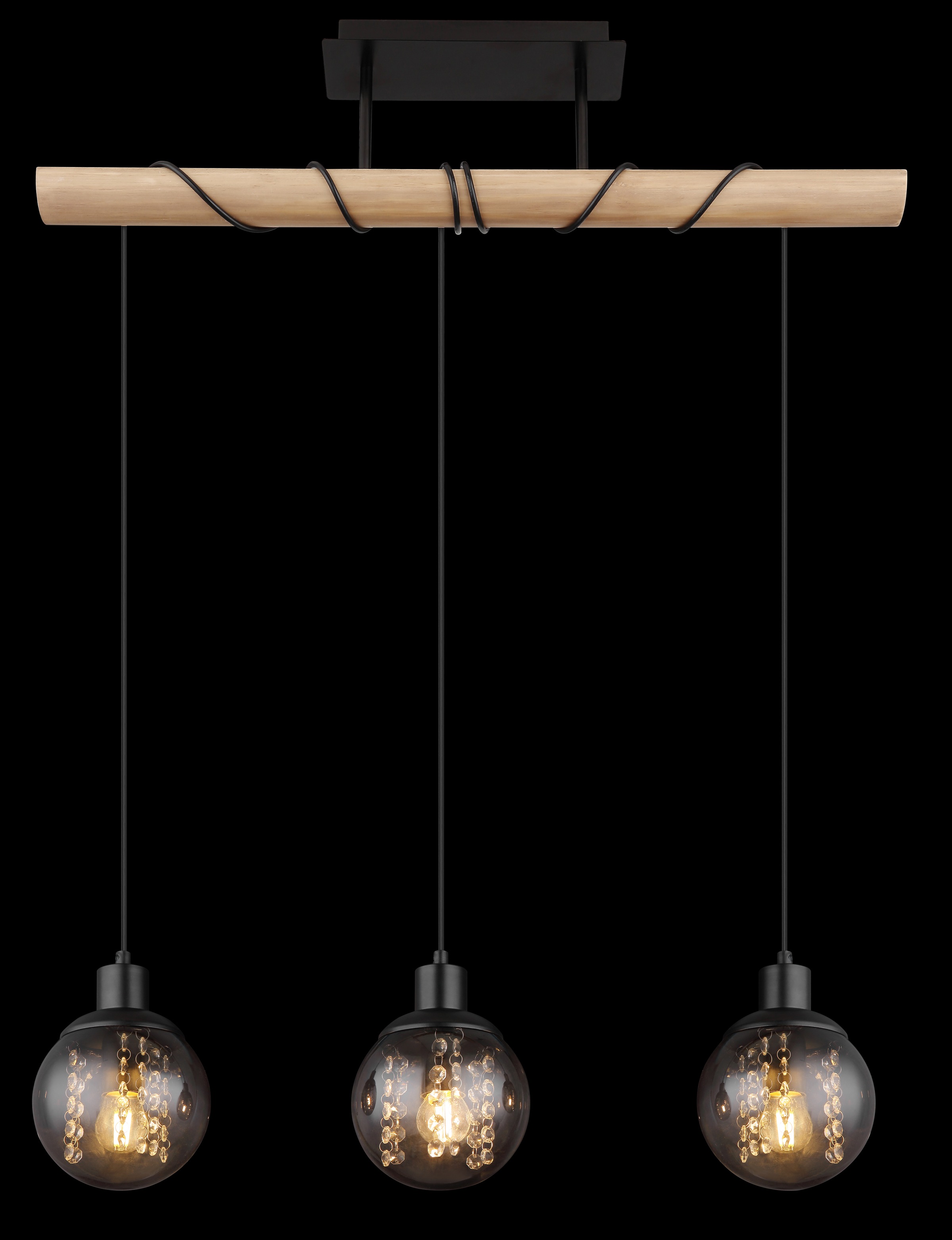 GLOBO LIGHTING Hängeleuchte »RICHARD«, Leuchtmittel E27 | ohne Leuchtmittel, Hängelampe/Pendelleuchte/Esszimmer/Wohnzimmer/Esstisch