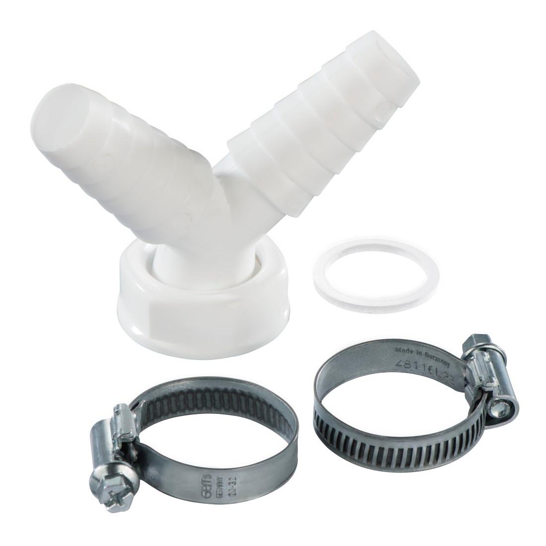 Siphon »Doppelanschluss für Waschmaschine u. Spülmaschine«, Schlauch, 2-Wege...