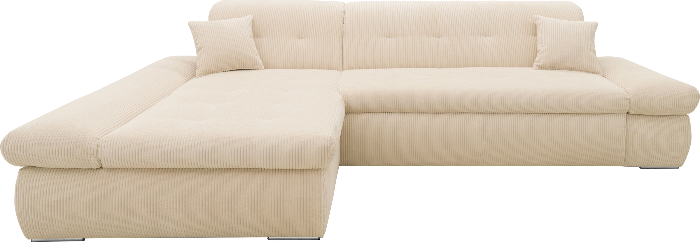 DOMO collection Ecksofa »Moric B/T/H 300/172/80 cm, auch in Cord, L-Form«, XXL-Format, wahlweise auch mit Bettfunktion und Armverstellung