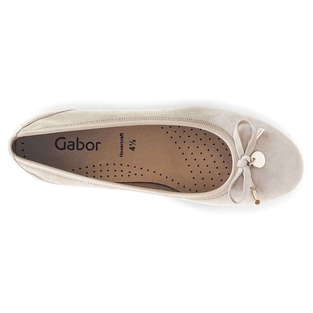 Gabor Ballerina, Flache Schuhe, Business Schuhe mit Hovercraft Luftkammern-Laufsohle