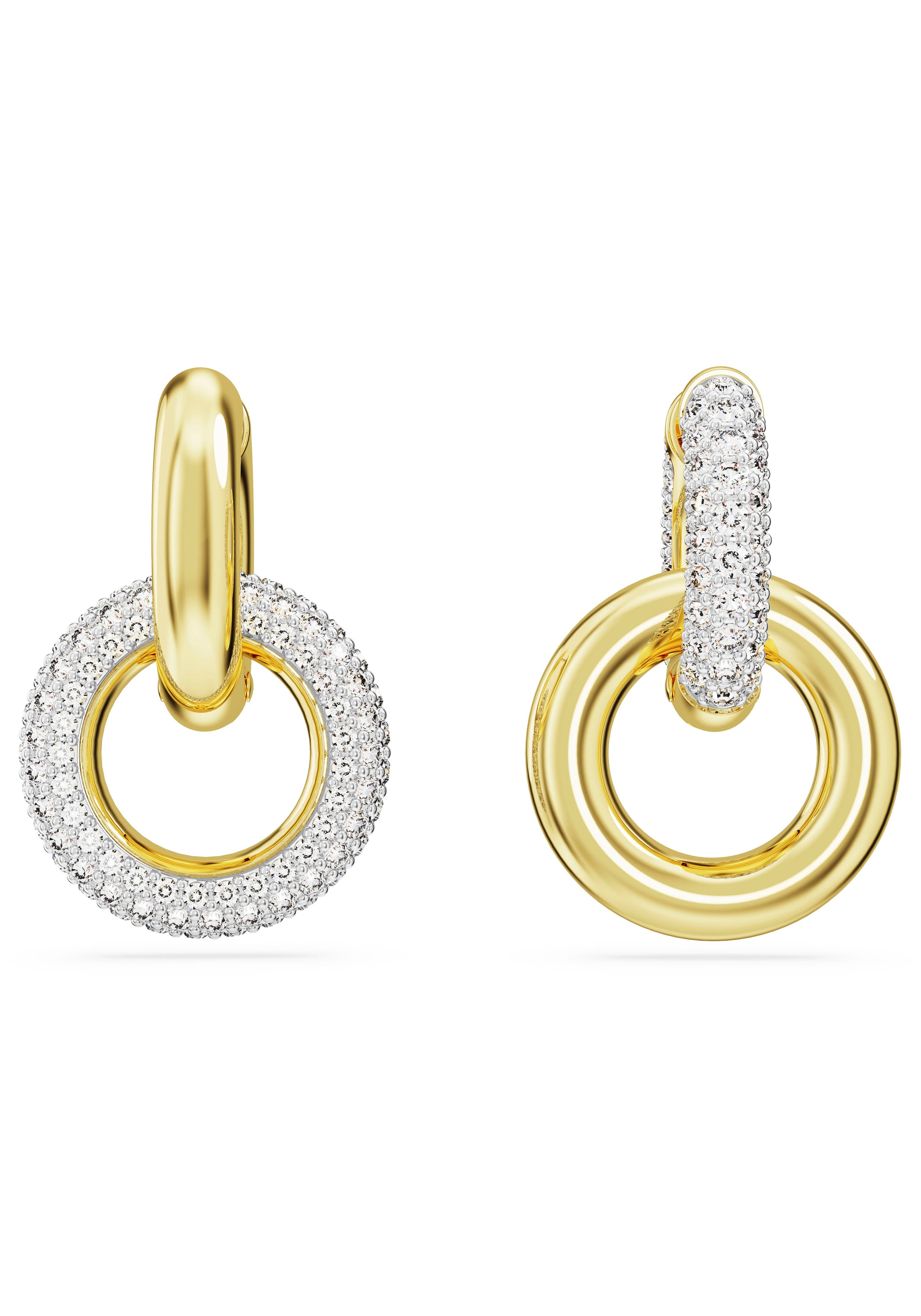 Swarovski Paar Creolen »DEXTERA INTERLINKED«, mit Swarovski® Kristall - Einhänger abnehmbar