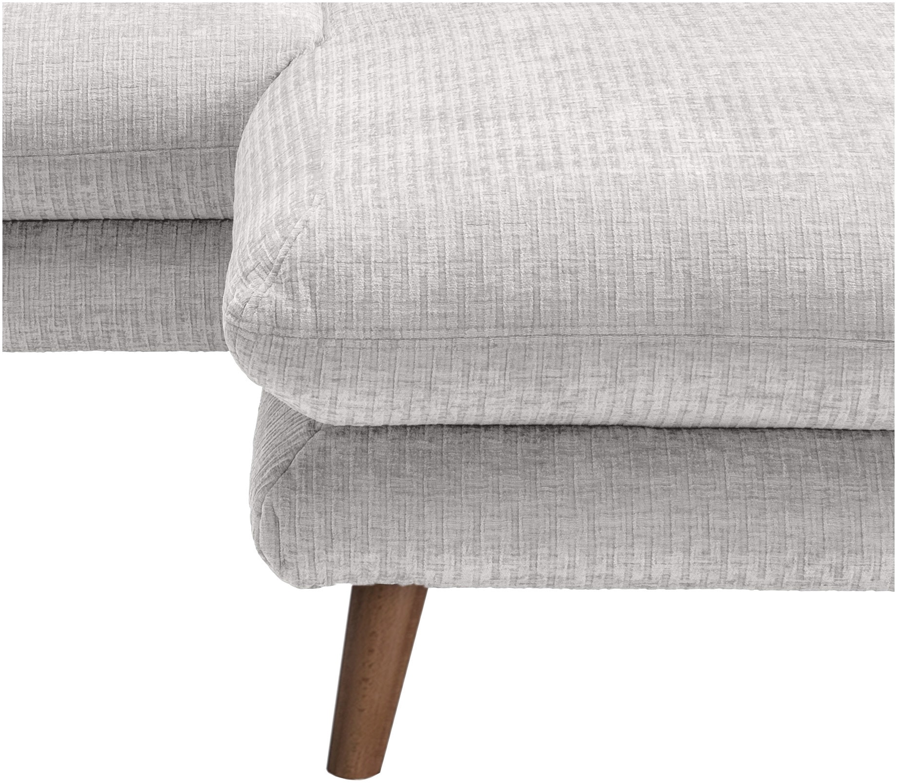 INOSIGN Ecksofa »Lazio modern und bequem, schmale Armlehnen, tolle Detailverarbeitung«, zwei verschiedene Fußfarben wählbar