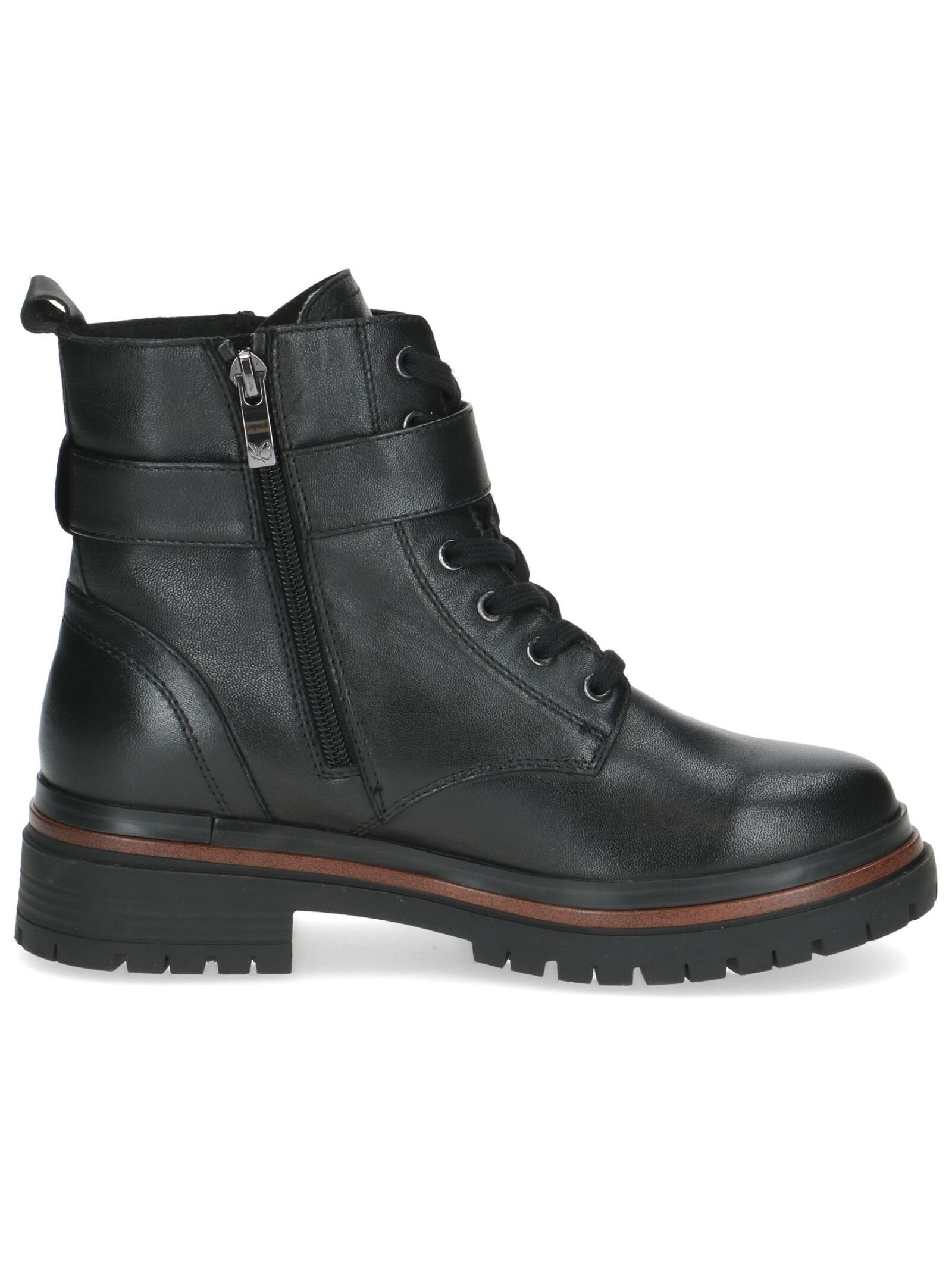Schnürstiefelette CAPRICE "Caprice Stiefelette Leder", Damen, Gr. 39, schwarz, Leder, Schuhe Schnürstiefelette 9