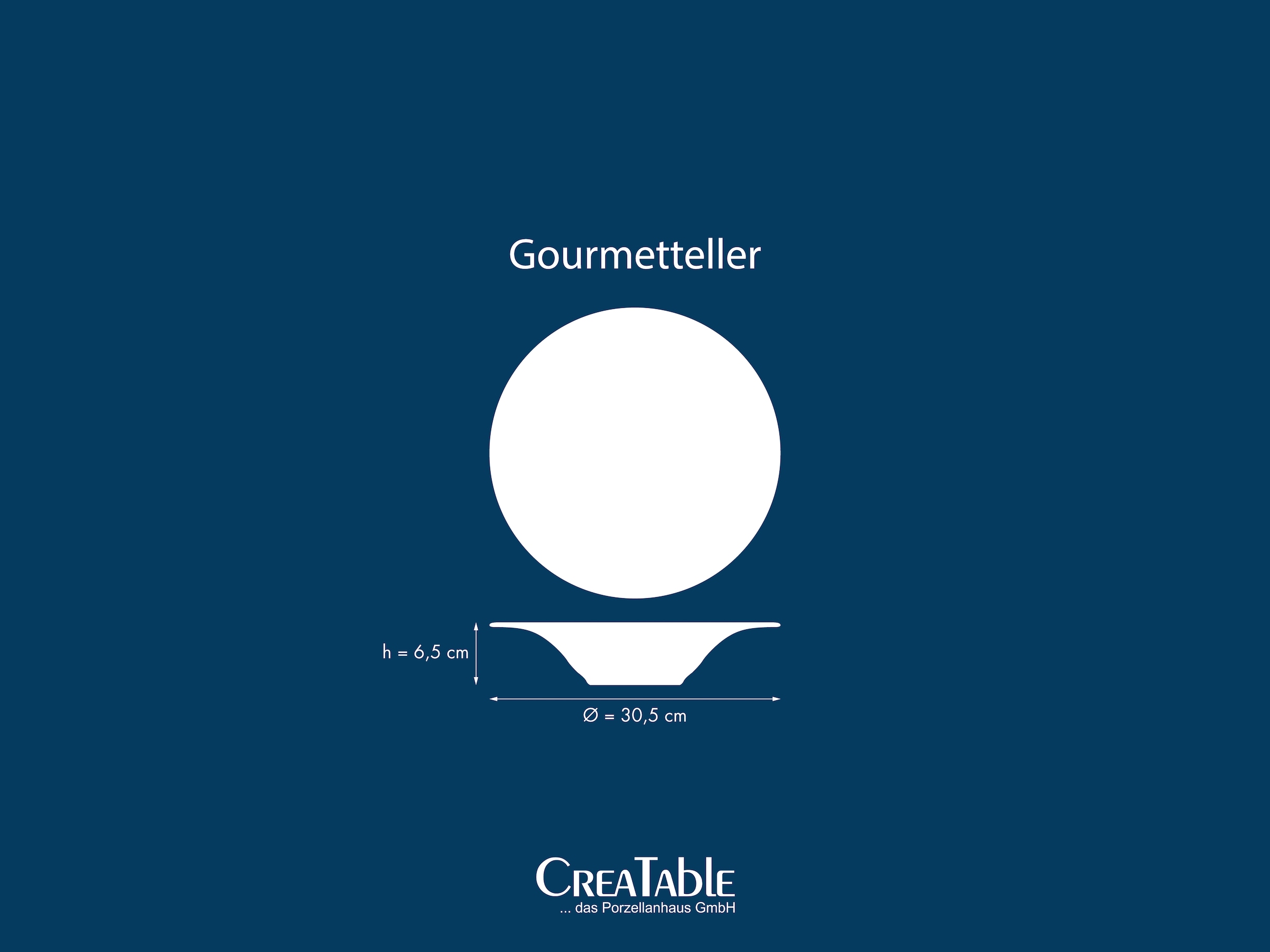 CreaTable Speiseteller »Allegra,Teller 30,5 cm, 4-tlg.« Vielseitig einsetzbar, Klassische Coupeform