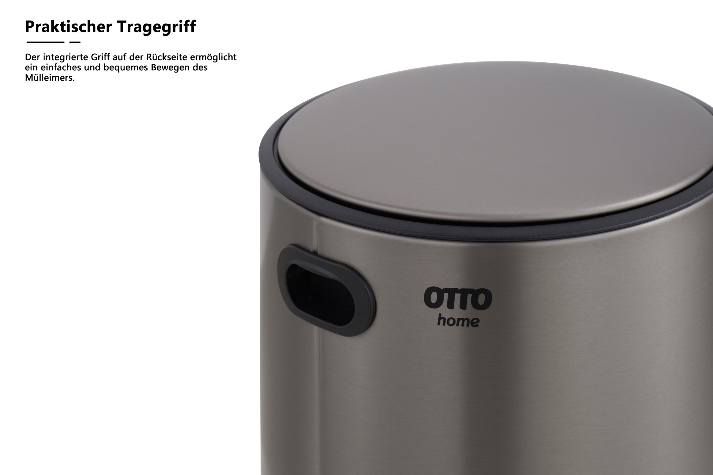 OTTO home Mülleimer »in 5 versch. Farben, 5 L, 10 L o. 30 L, Soft Close, Lennu, Abfalleimer« 1 Behälter Treteimer für Küche oder Bad, Kosmetikeimer mit verstecktem Griff