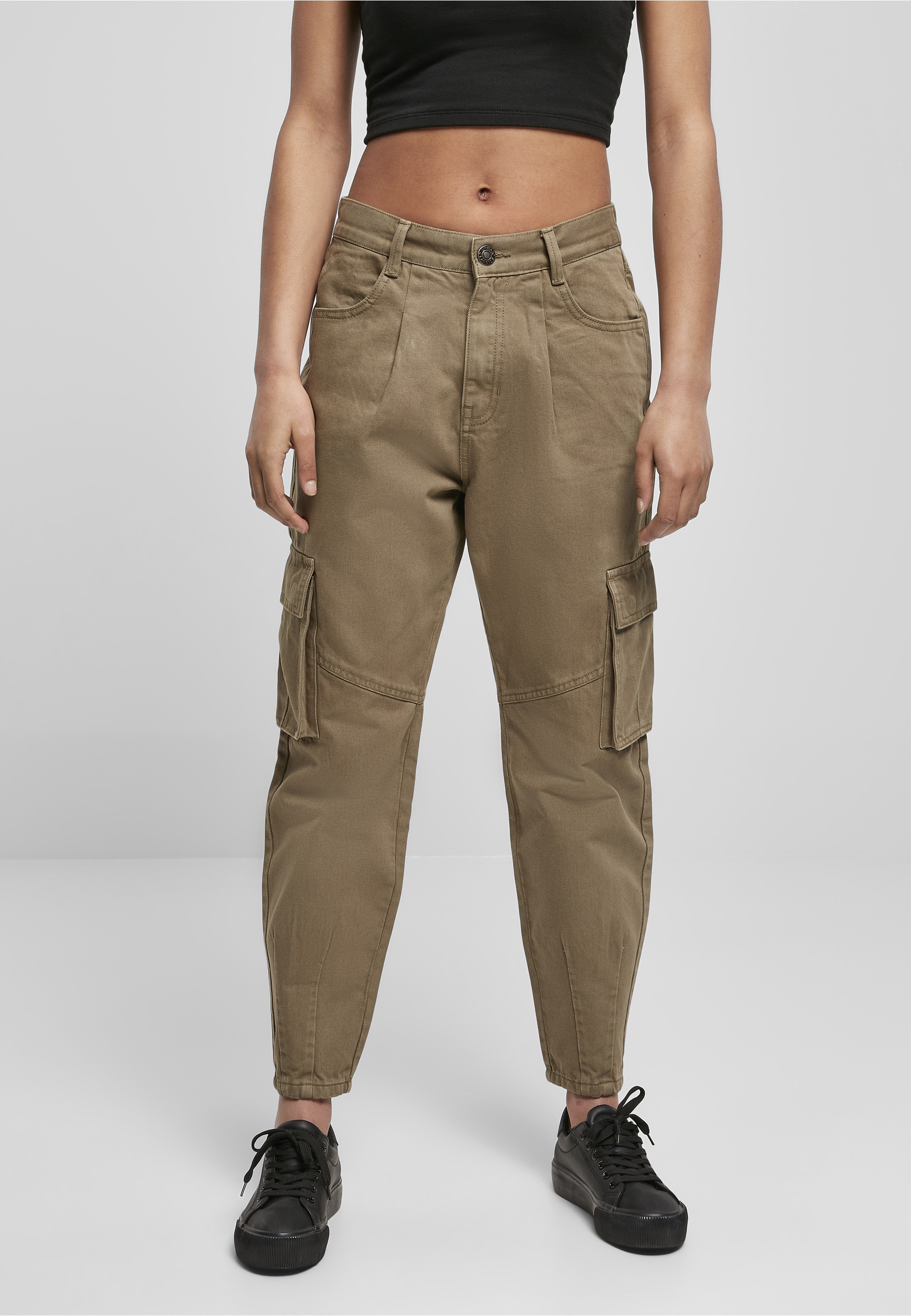 URBAN CLASSICS Cargohose »Urban Classics Damen Ladies Ballon Fit Cargo Twill Pants«