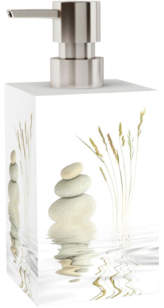 Sanilo Badaccessoire-Set »Balance«, (Komplett-Set, 6 tlg.), bestehend aus WC-Sitz, Badteppich, Stöpsel, Seifenspender, WC-Bürste