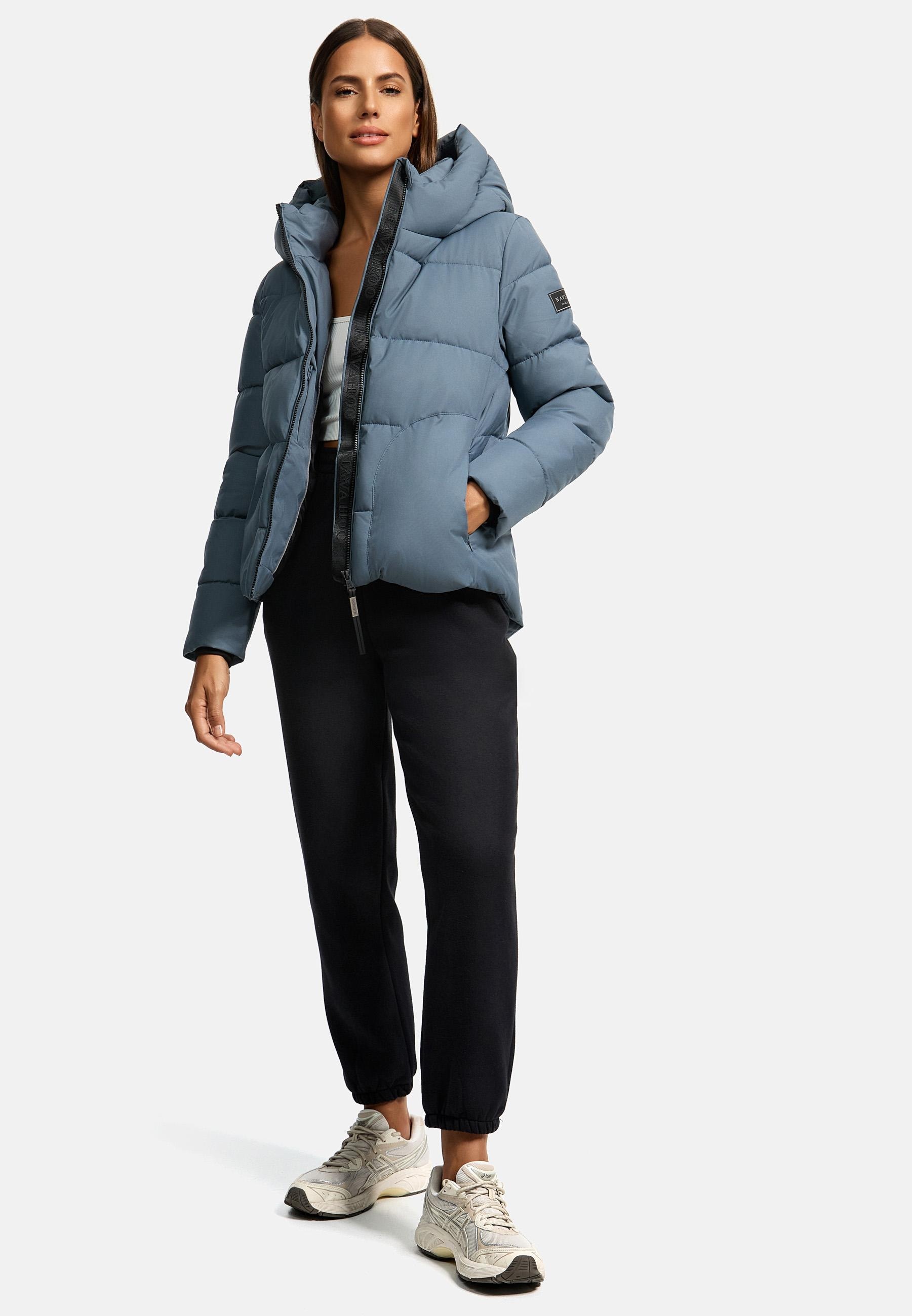 Navahoo Steppjacke »Lachperle XIV«, mit Kapuze, Kurze gesteppte Damen Winterjacke mit hohem Kragen und Kapuze